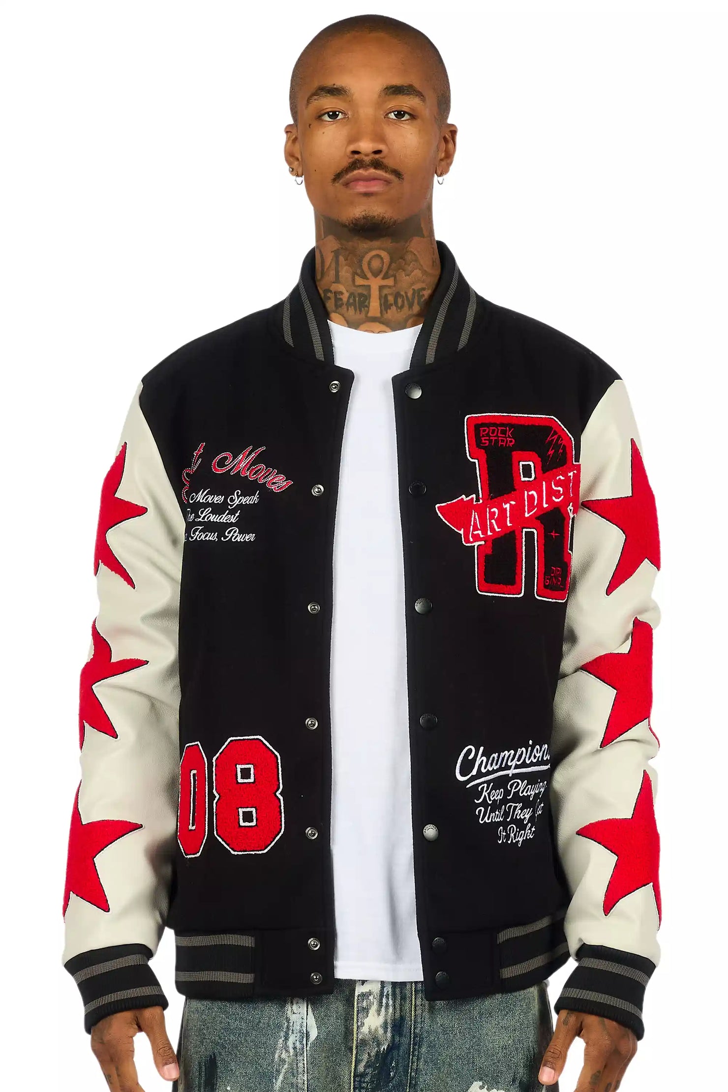 Zadok Black Varsity Jacket