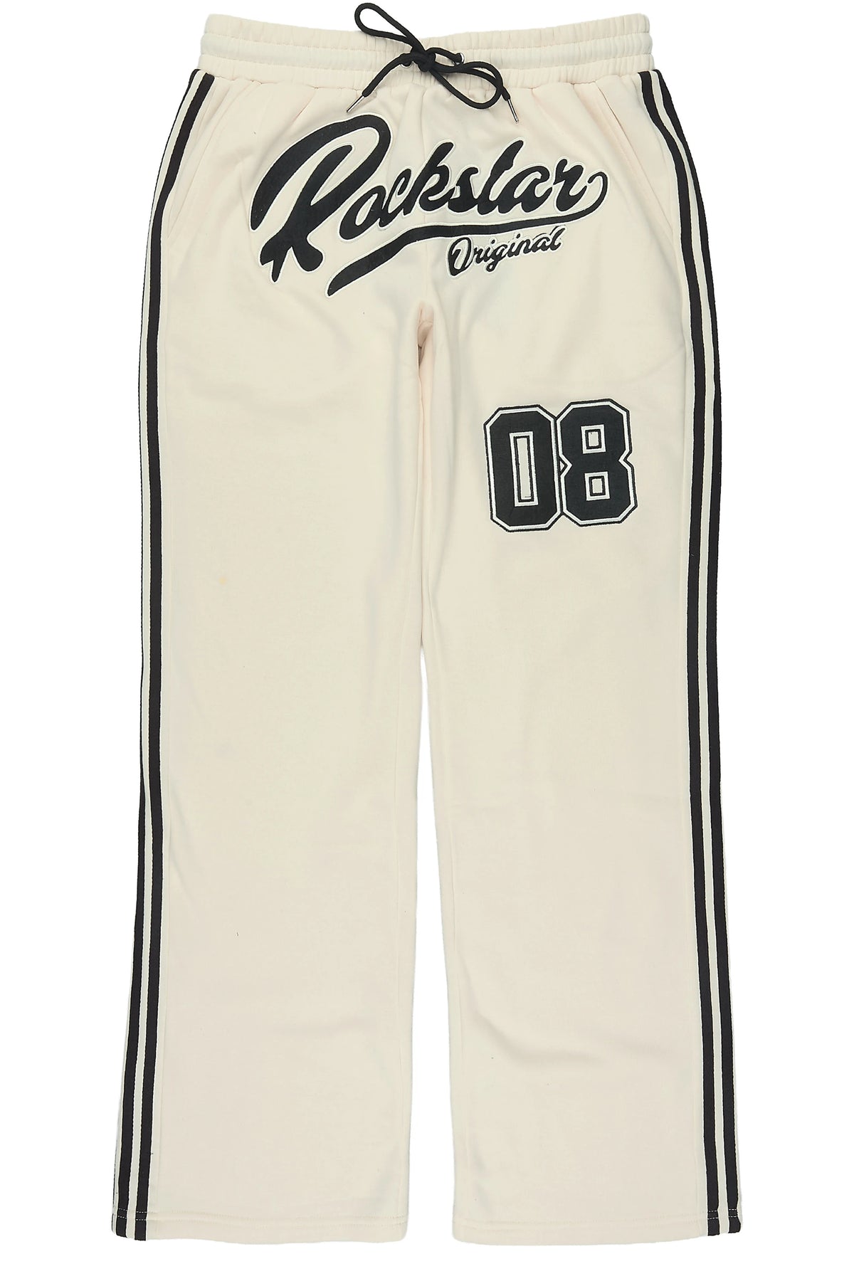 Yazan Black/Cream French Terry Relaxed Pant