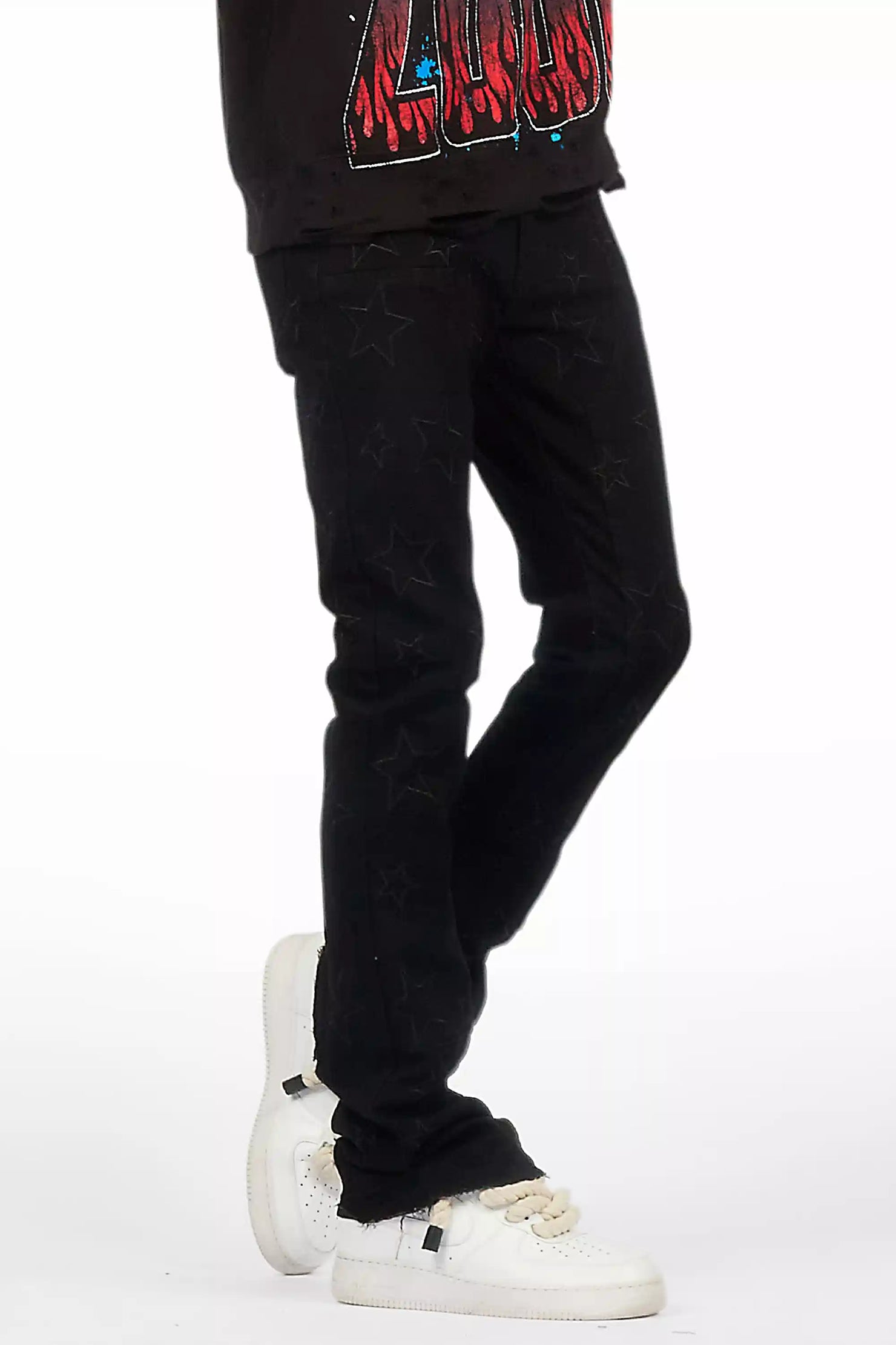Starship Black Stacked Flare Jean