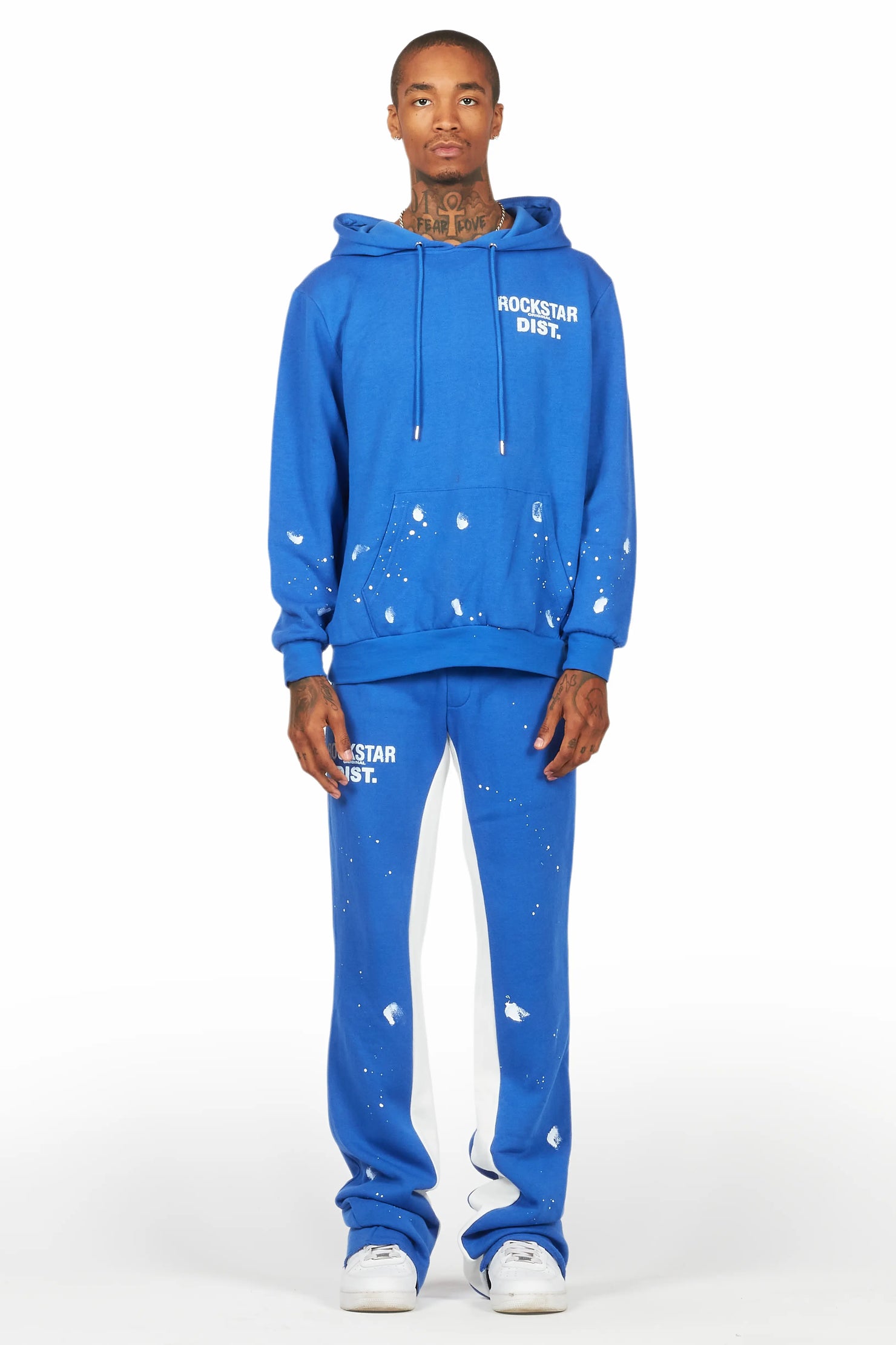 Raffer Royal Blue Hoodie Baggy Fit Pant Track Set