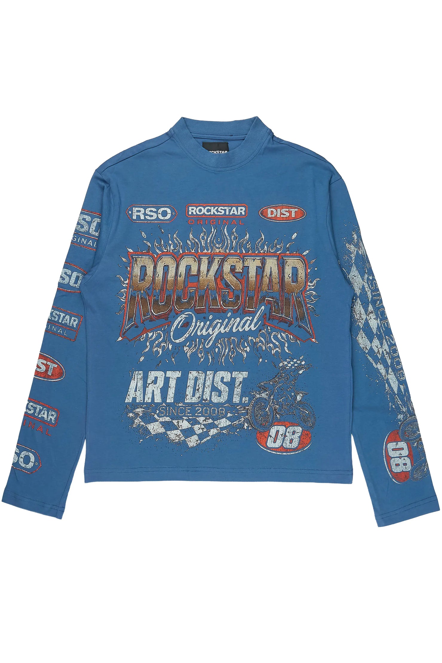 Boys Ryatt Navy Long Sleeve Graphic T-Shirt