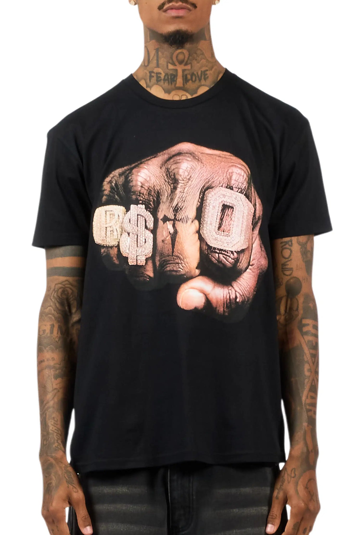 Janus 2.0 Black Oversized Graphic T-Shirt