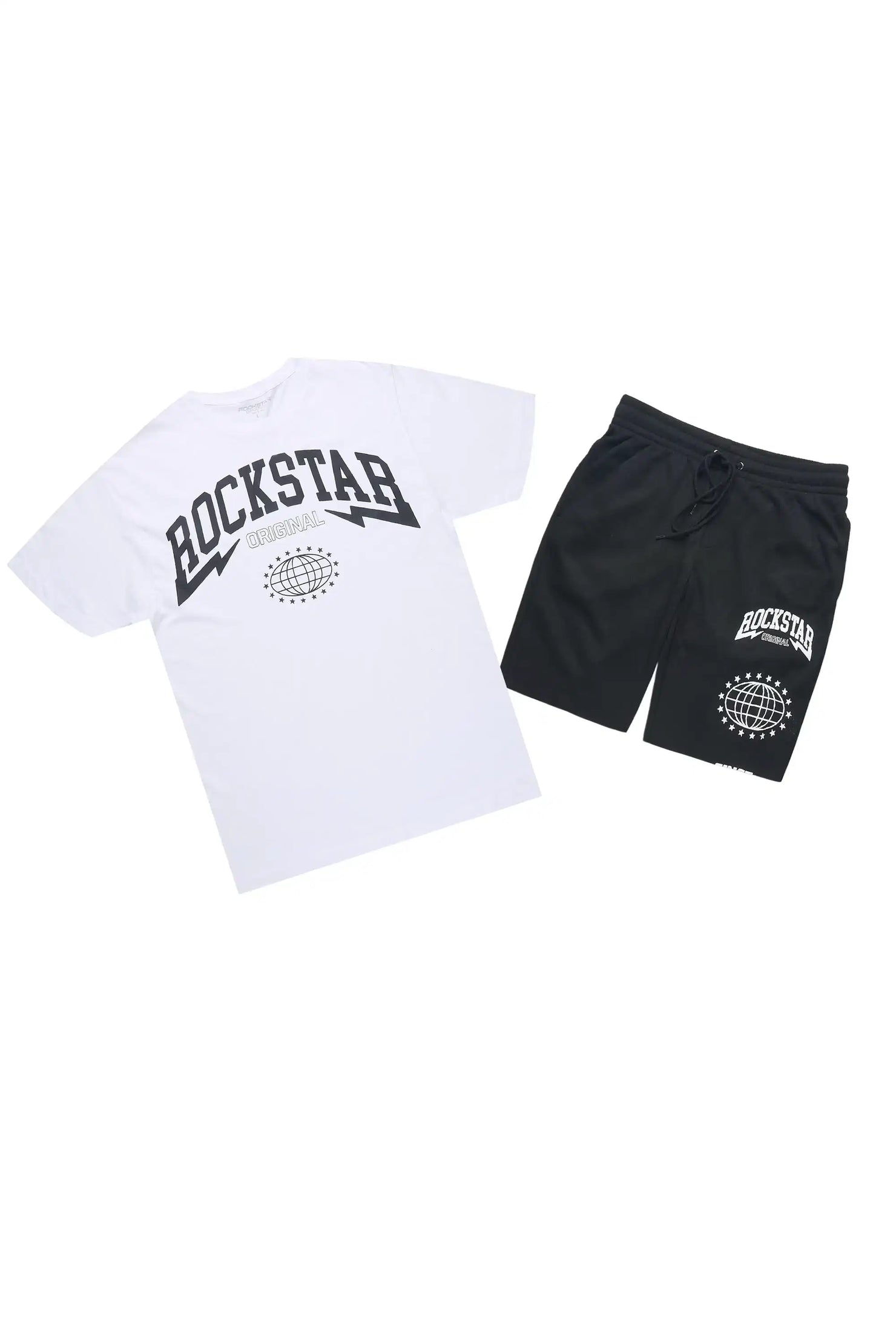 Shymeria White/Black T-Shirt Short Set