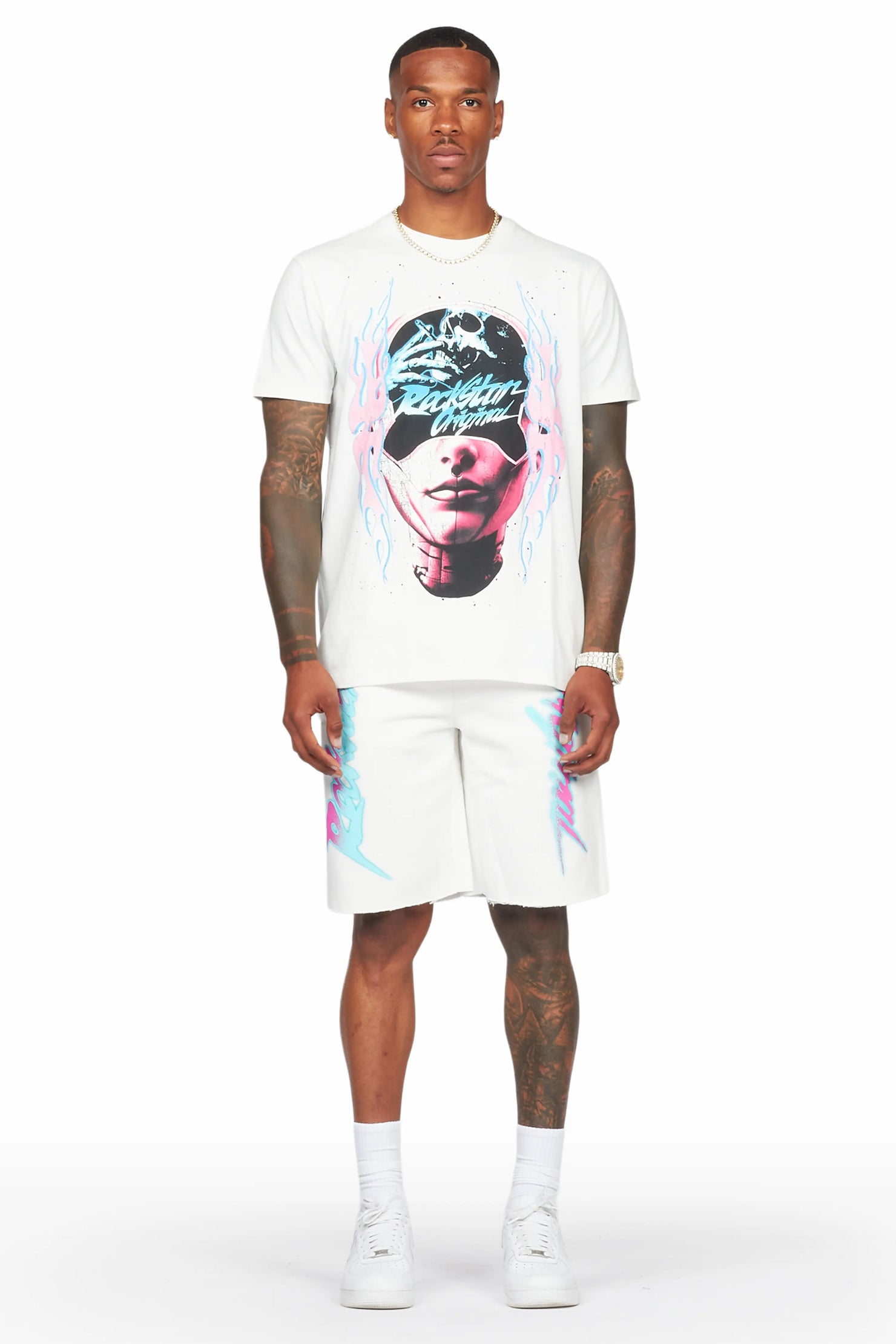 Oberon White T-Shirt/Short Set