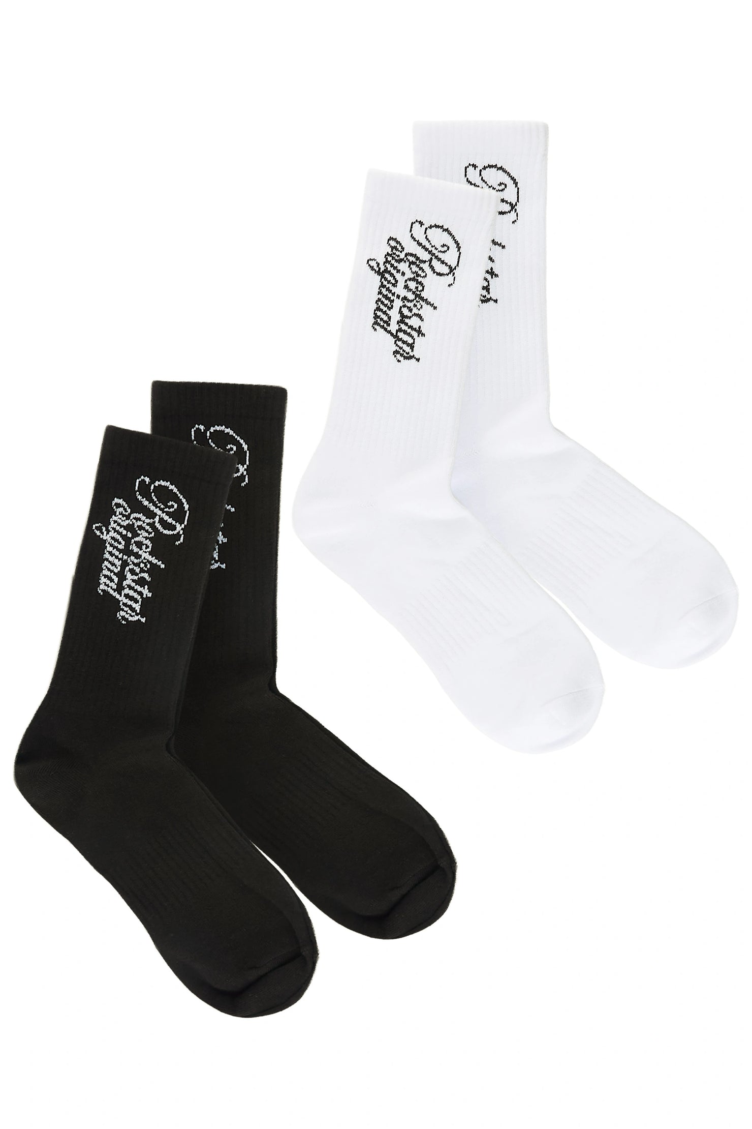 Threnody White/Black Basic Socks 2 Pack