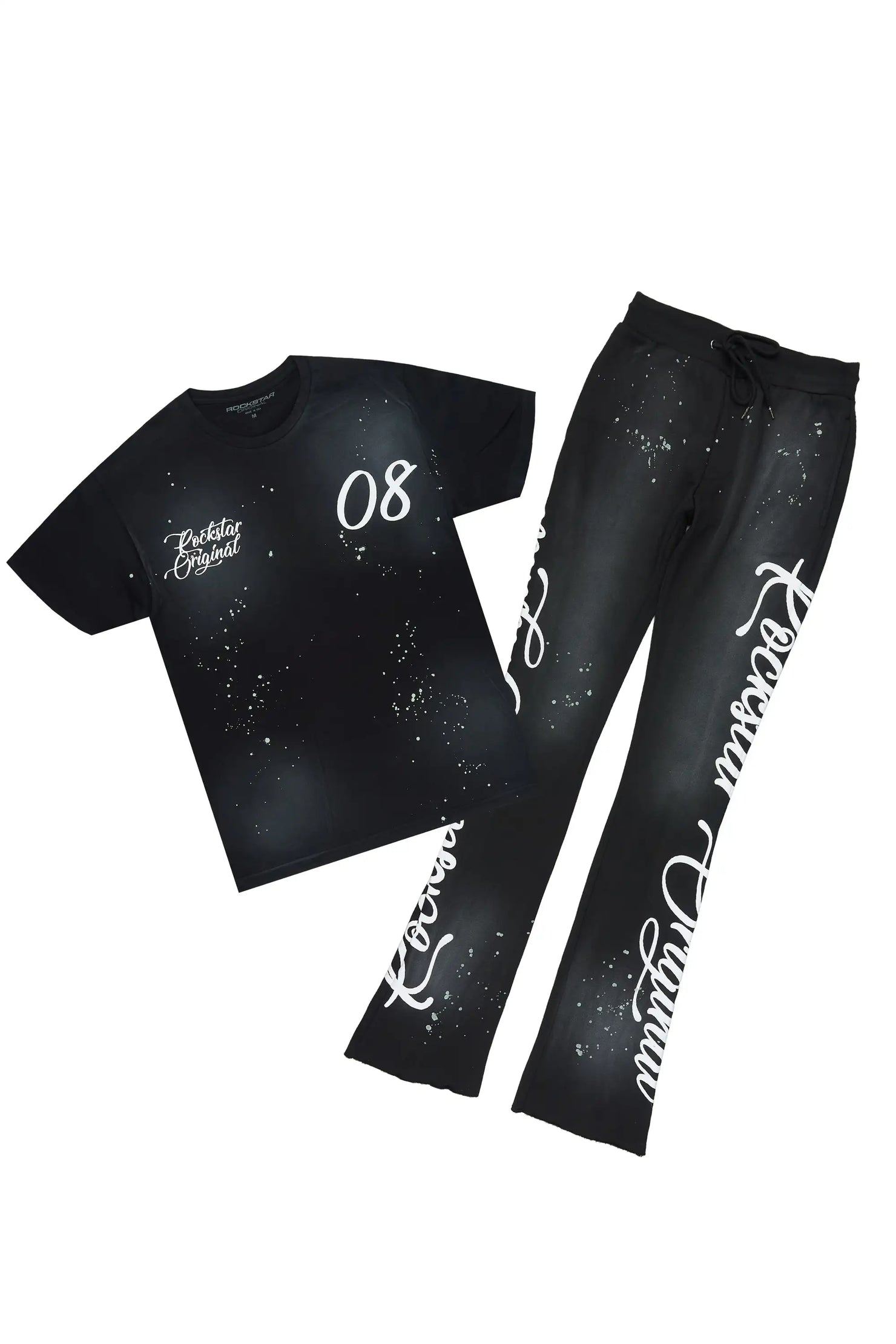 Nakesha Black/Black T-Shirt Relaxed Track Set