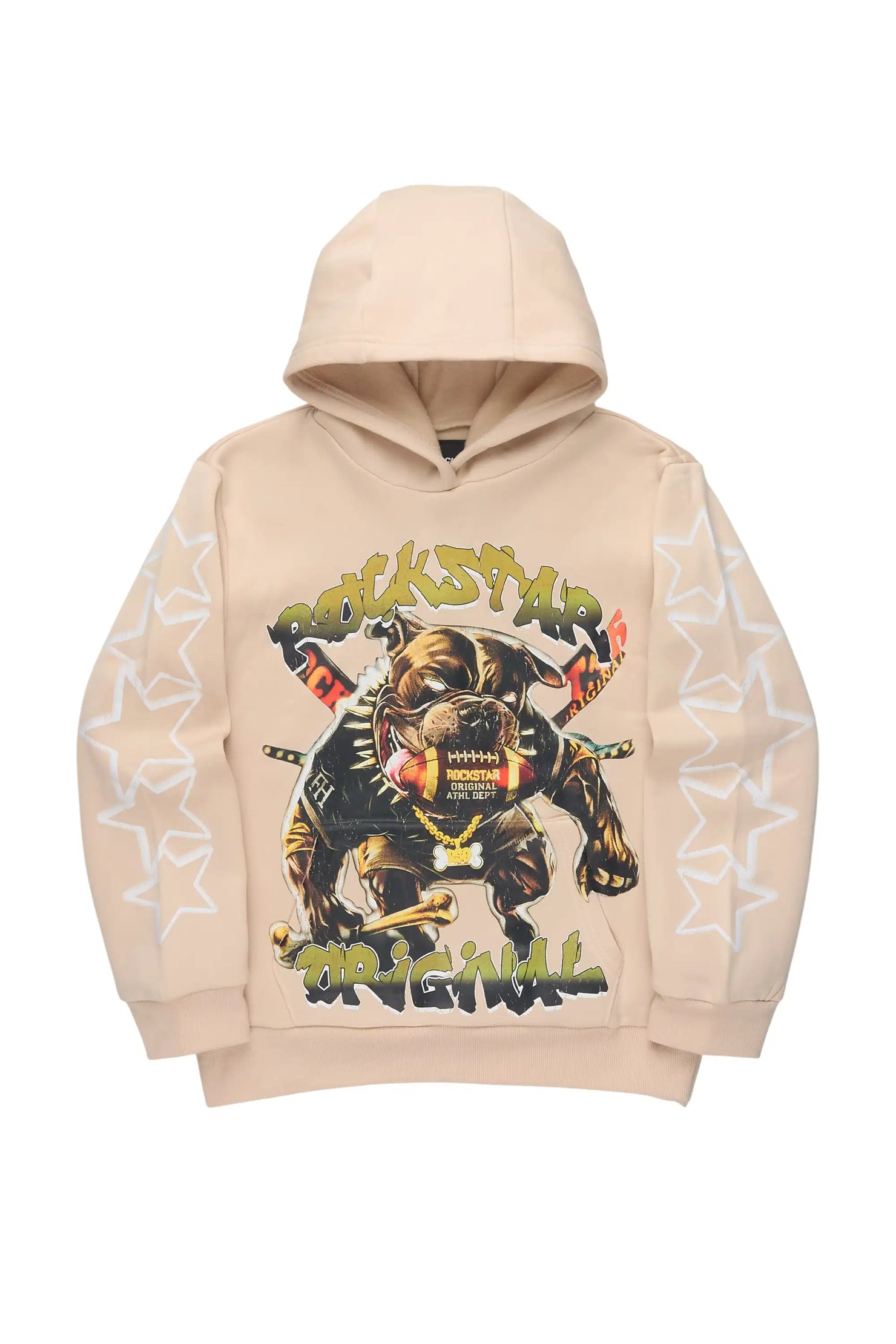 Boys Brayix Beige Graphic Hoodie
