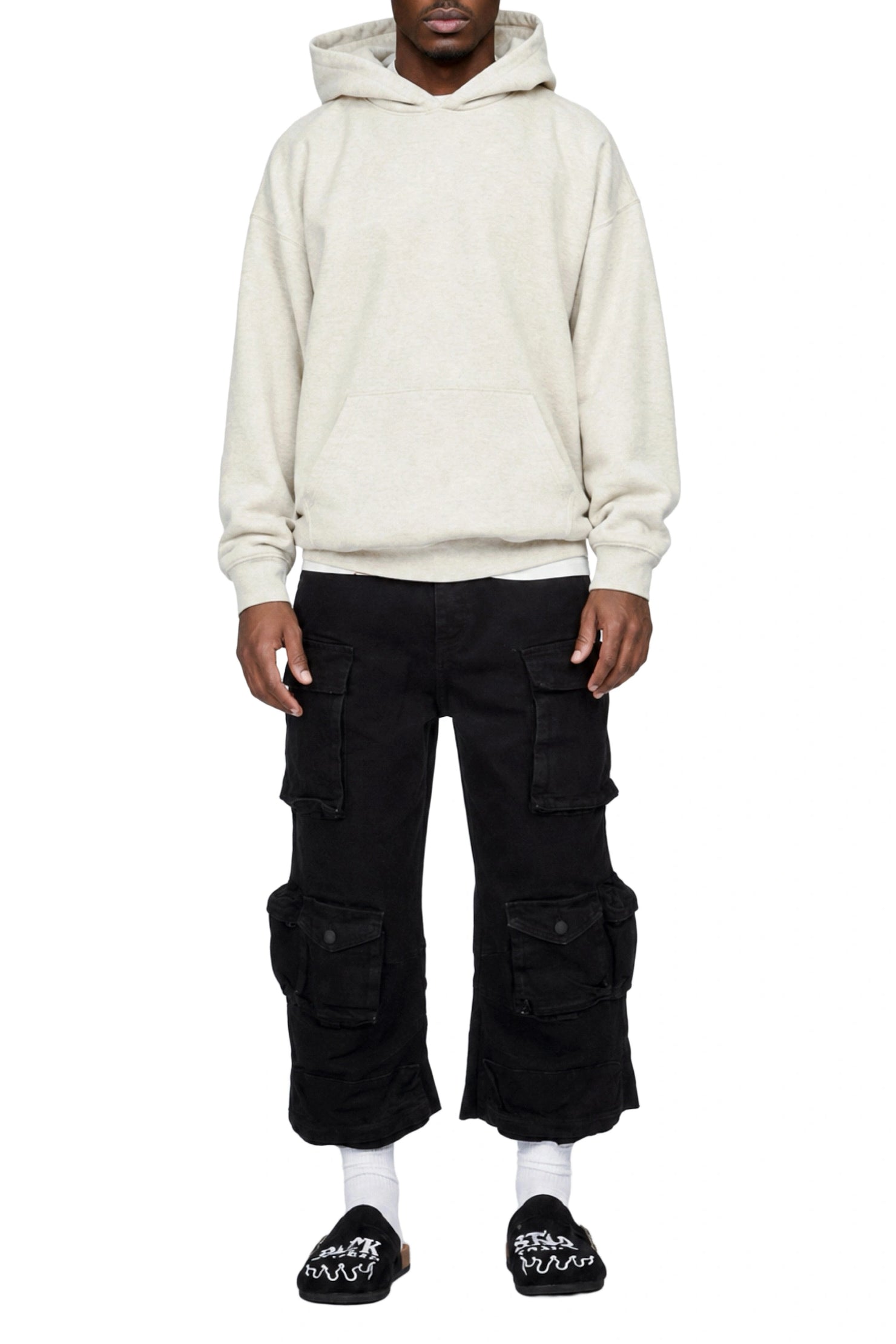 Mahesh Black Cargo Extra Long Jort