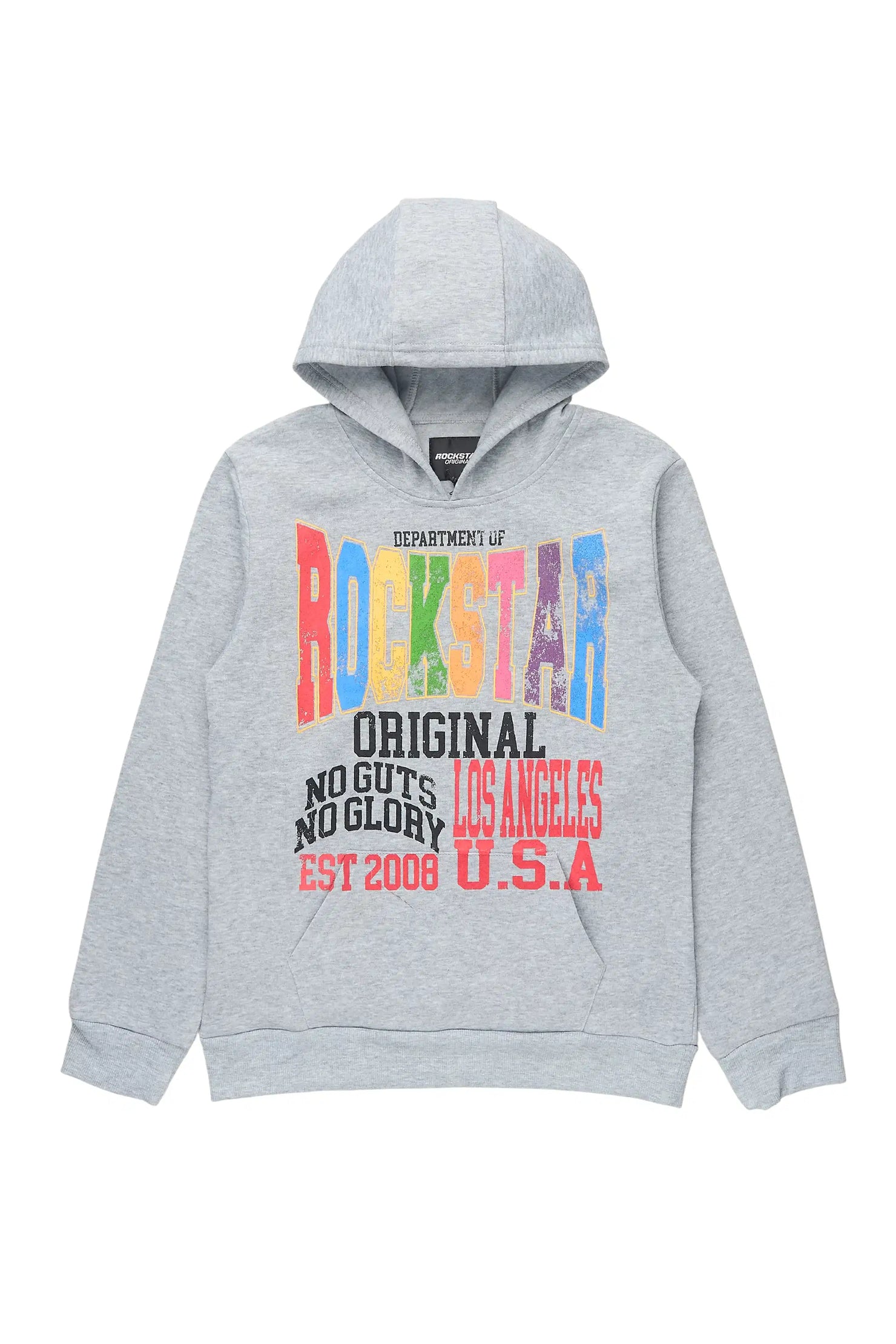 Boys Keen Heather Grey Graphic Hoodie