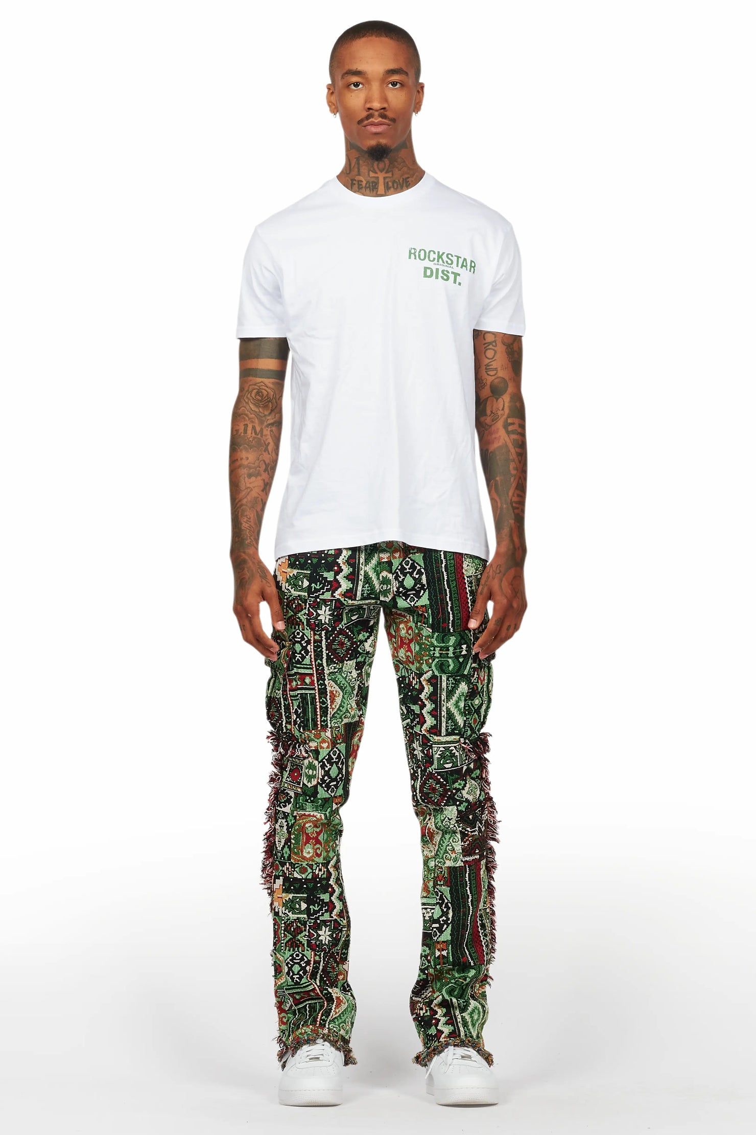 Lake White/Green T-Shirt/Tapestry Jean Bundle