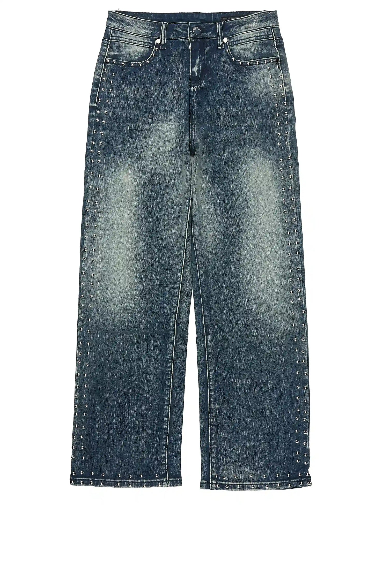 Boys Lavi Blue Rhinestone Straight Fit Jean