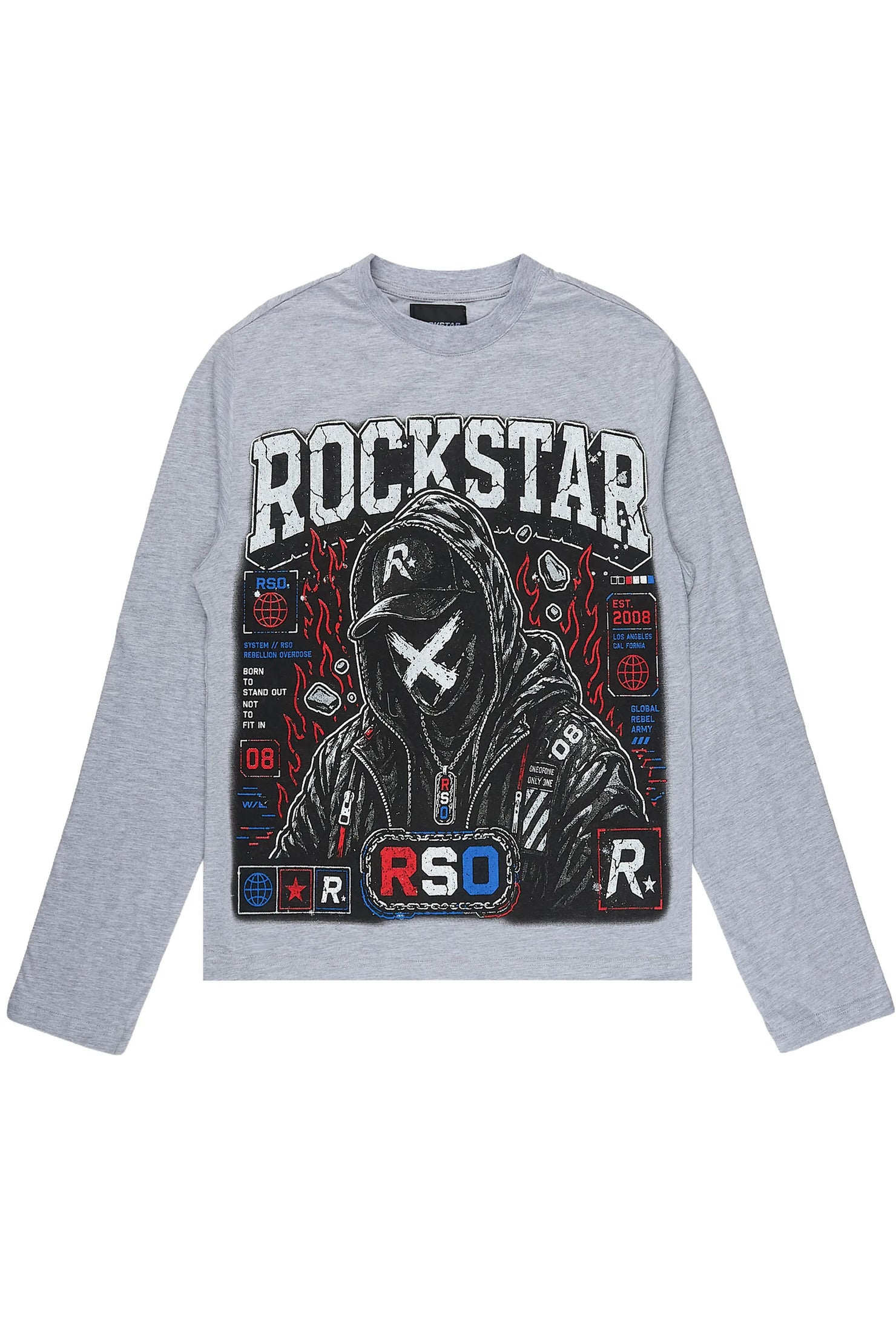 Boys Homer Heather Grey Long Sleeve T-Shirt