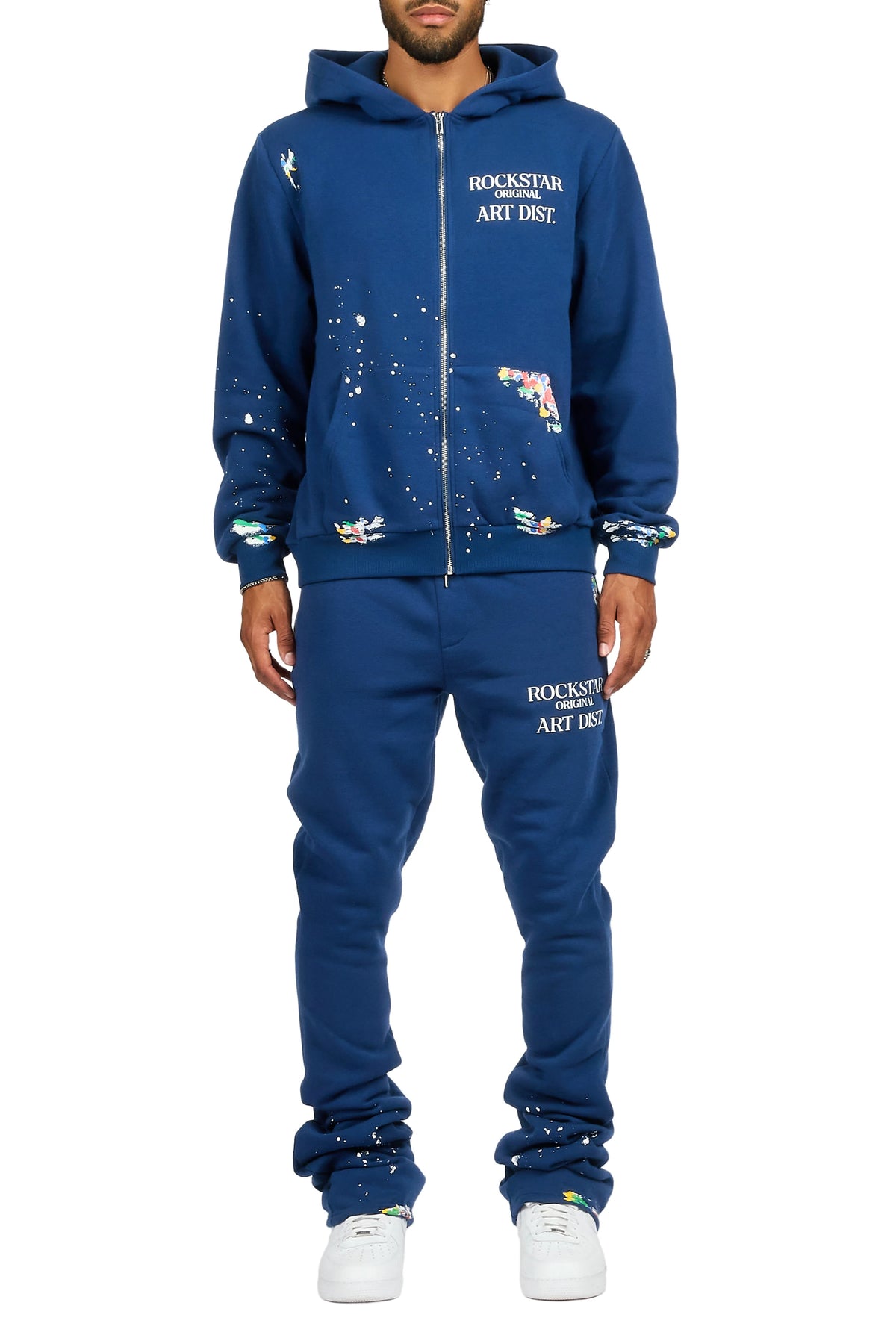 Art Dist Navy Zip Up Hoodie/Stacked Track Set