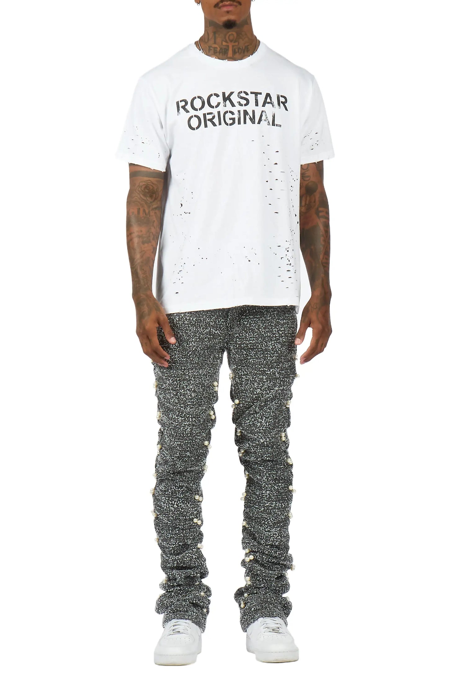Shae Black Pearl Stacked Fit Jean
