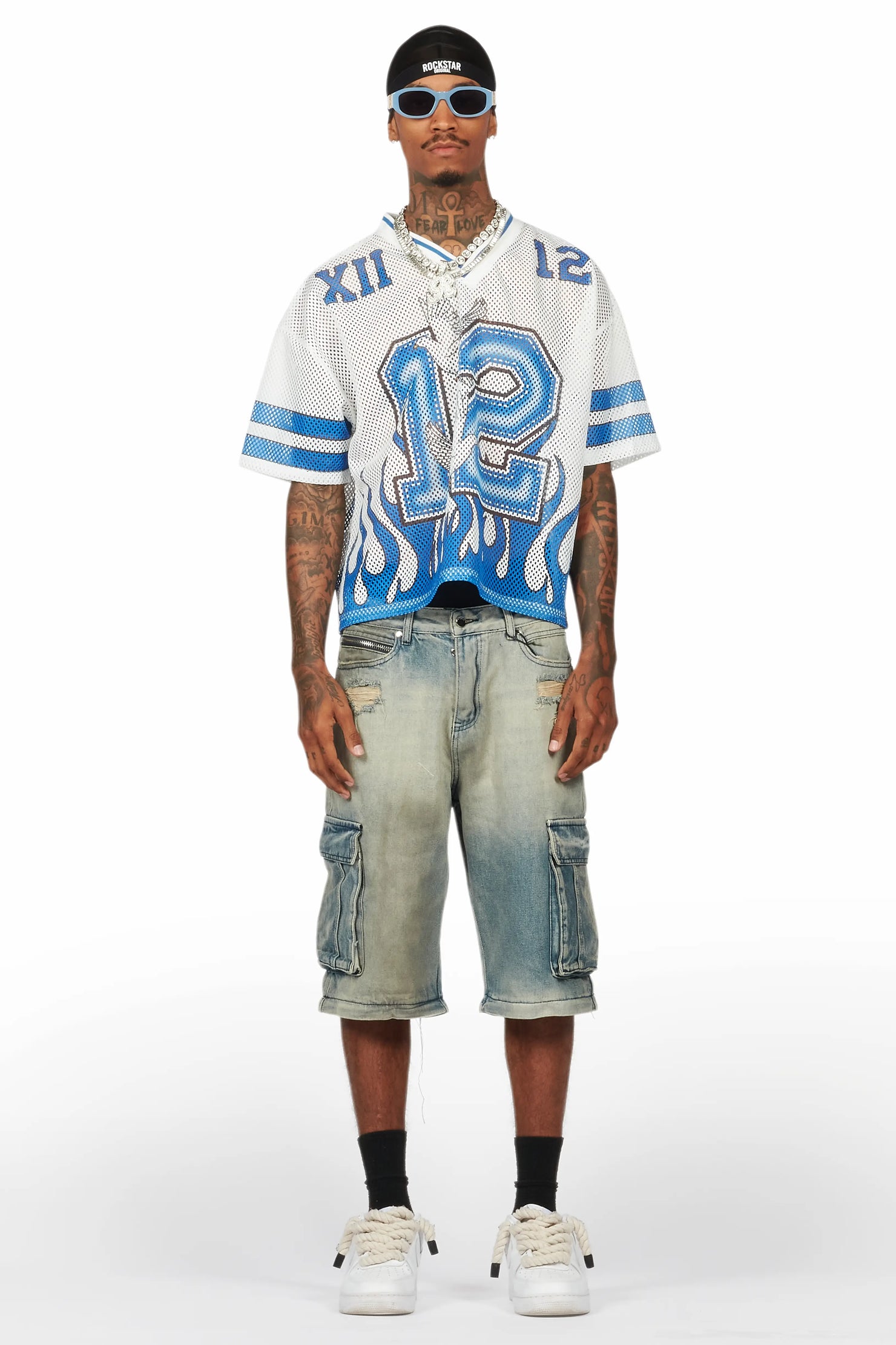 Rupert Vintage Blue Baggy Fit Zip Off Jean