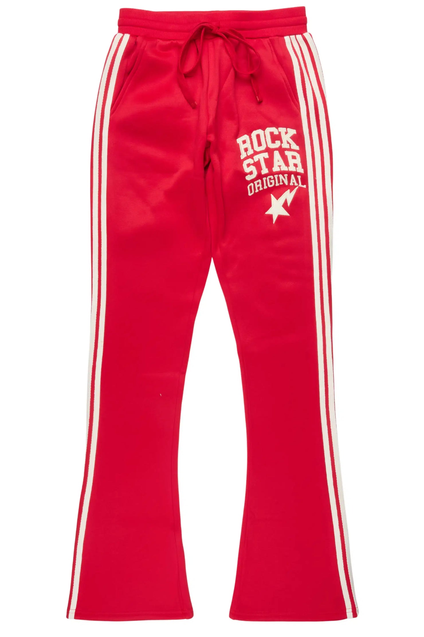Briana Red Stacked Track Pant