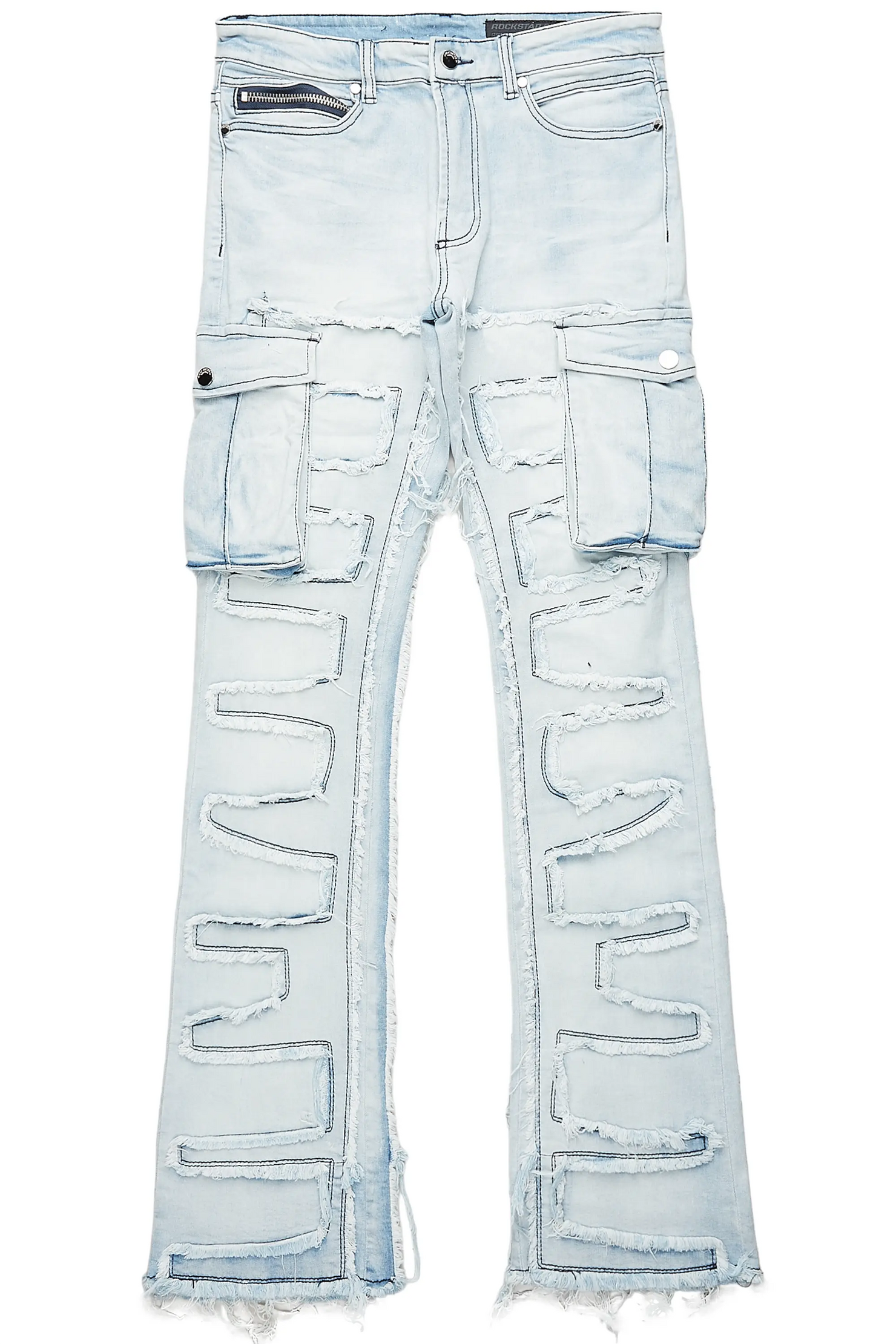 Slater Blue Stacked Flare Jean
