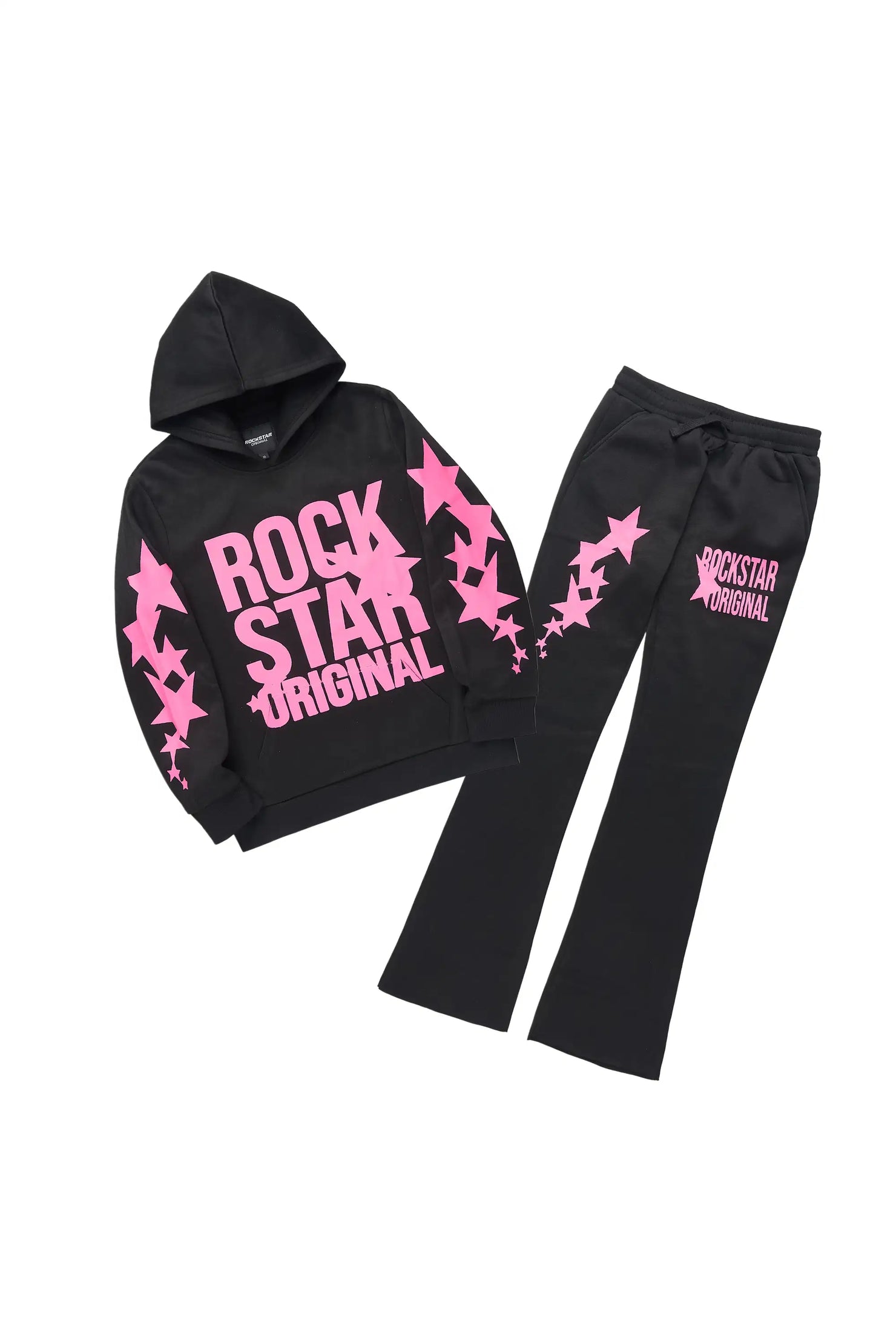 Girls Sechora Black/Pink Stacked Track Set
