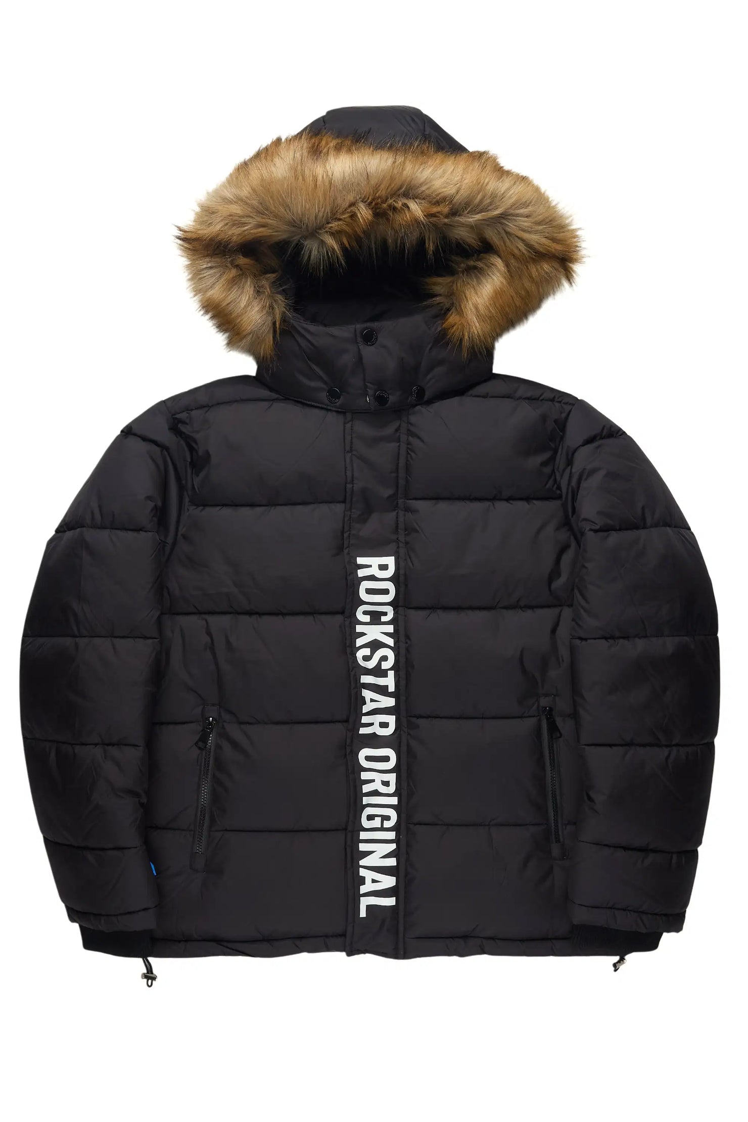Frostbite Black/Brown Puffer Jacket