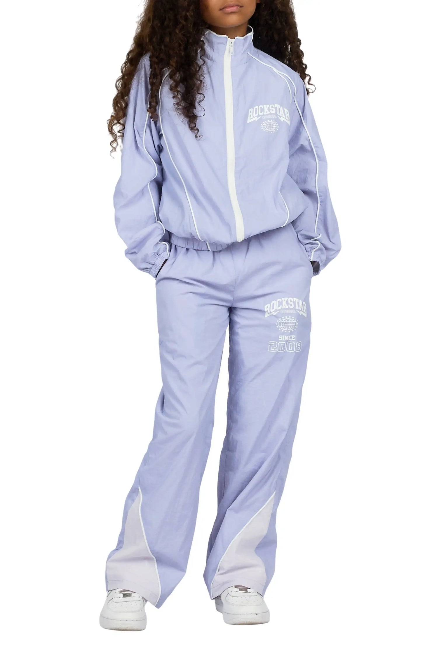 Girls Ventosa Lavender/Purple Windbreaker Jacket Track Set