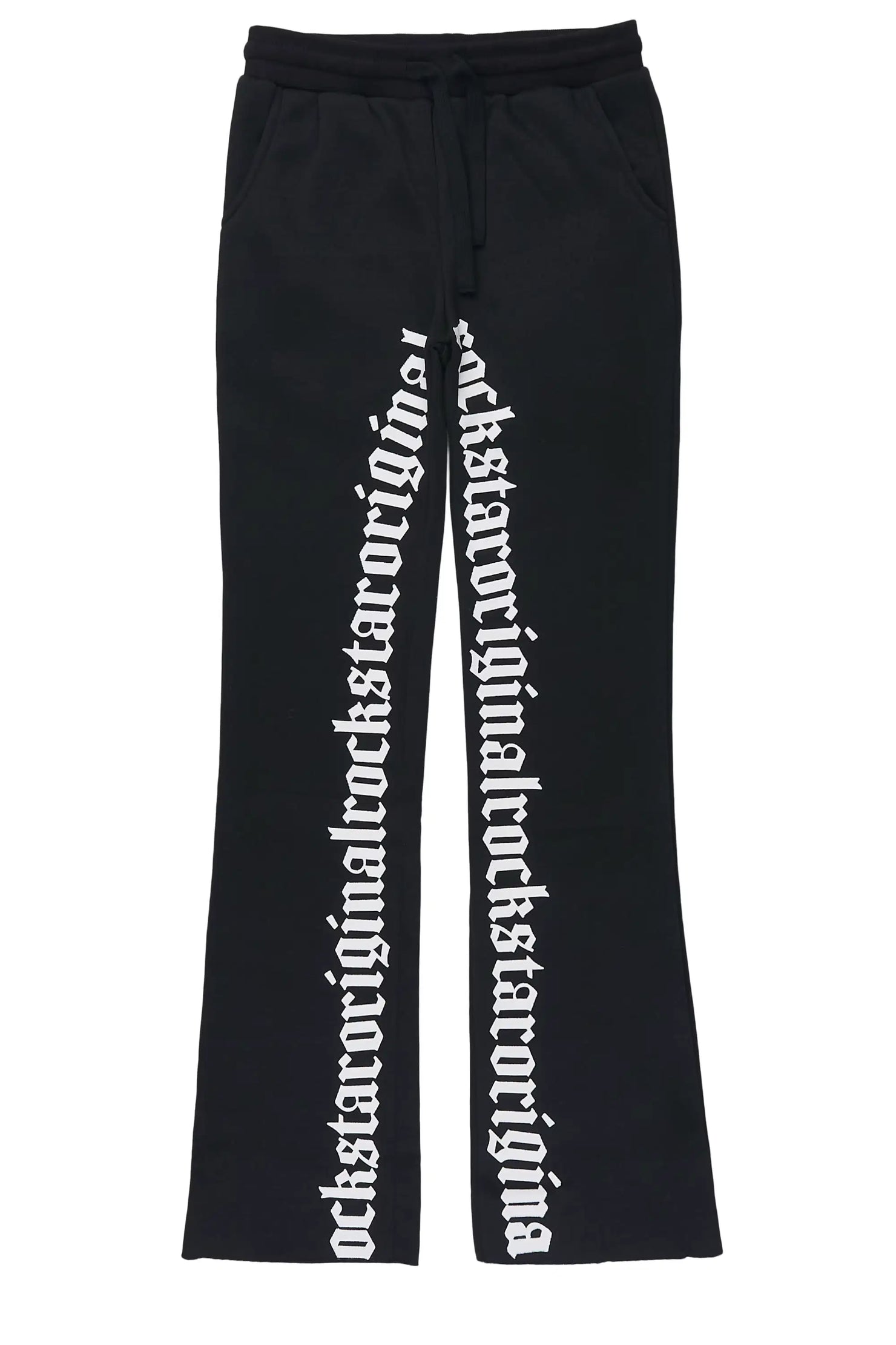 Girls Blakely Black Stacked Track Pant