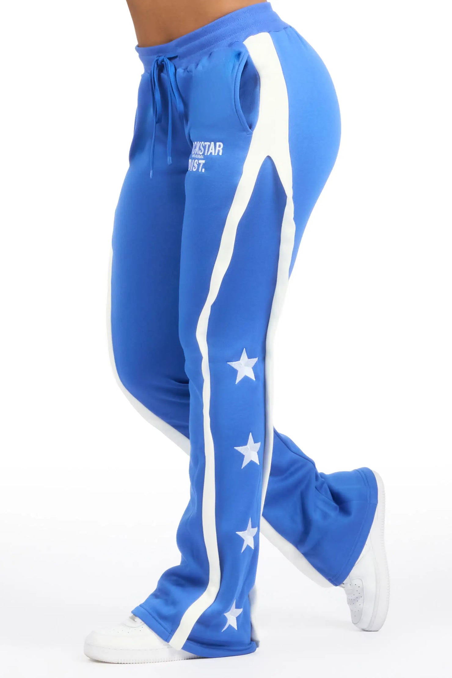 Deaunta Royal Blue Stacked Track Pant