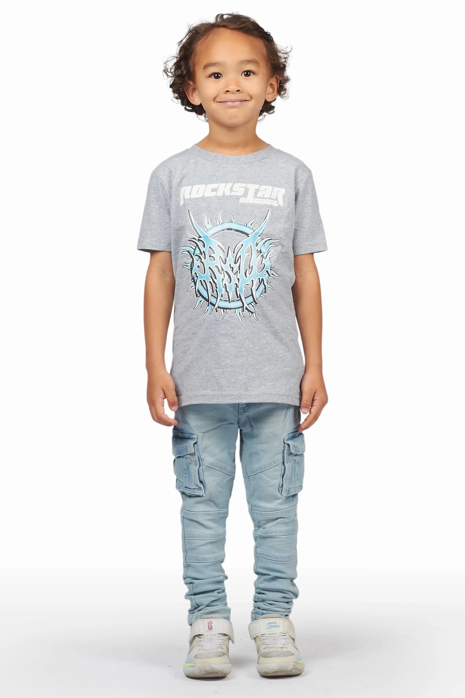 Boys Ware Grey T-Sihrt/Cargo Jean Set