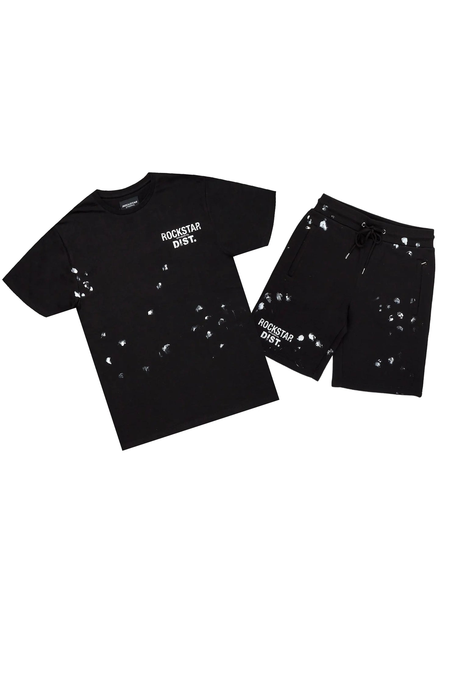 Lezaria Black T-Shirt Short Set