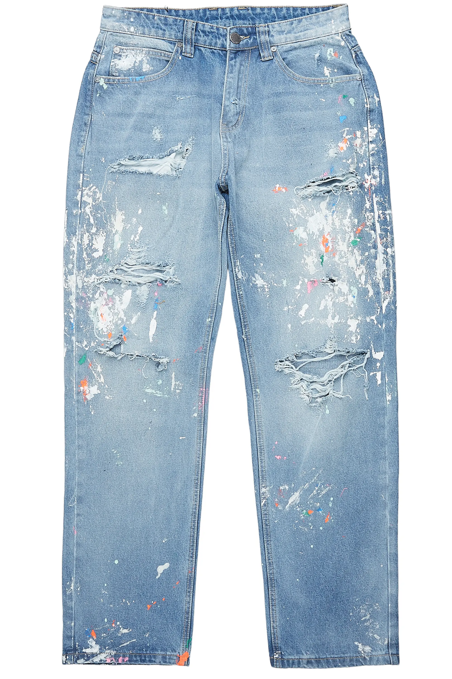 Zasha Indigo Painter Baggy Jean