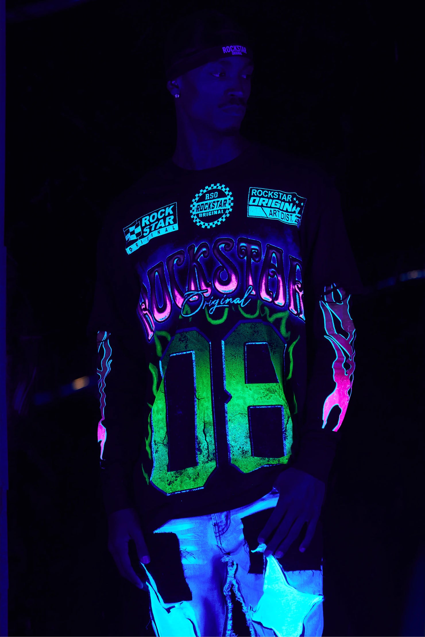 Quito Black Double Layer Graphic T-Shirt