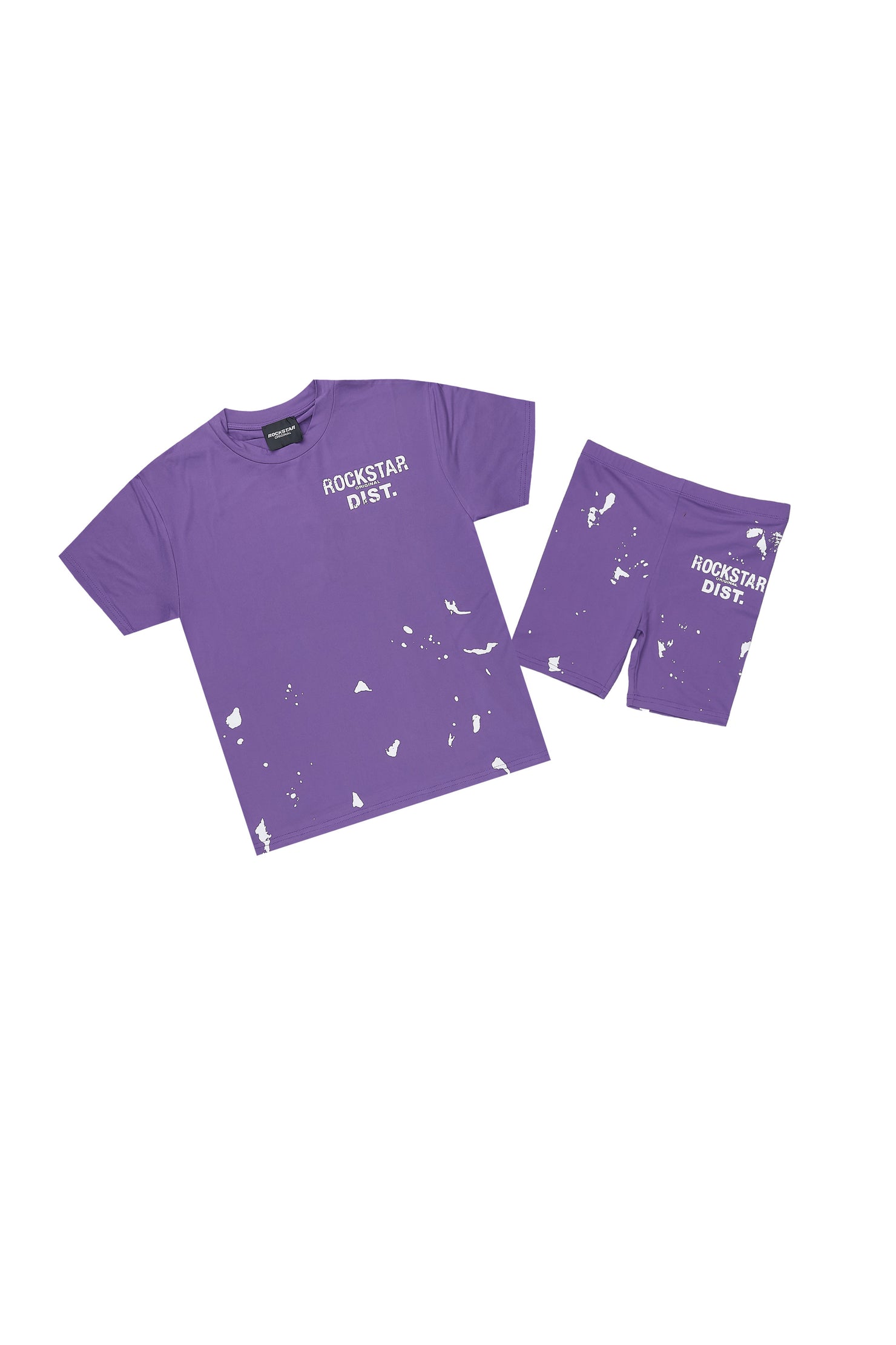 Girls Purple Living For It Short Set