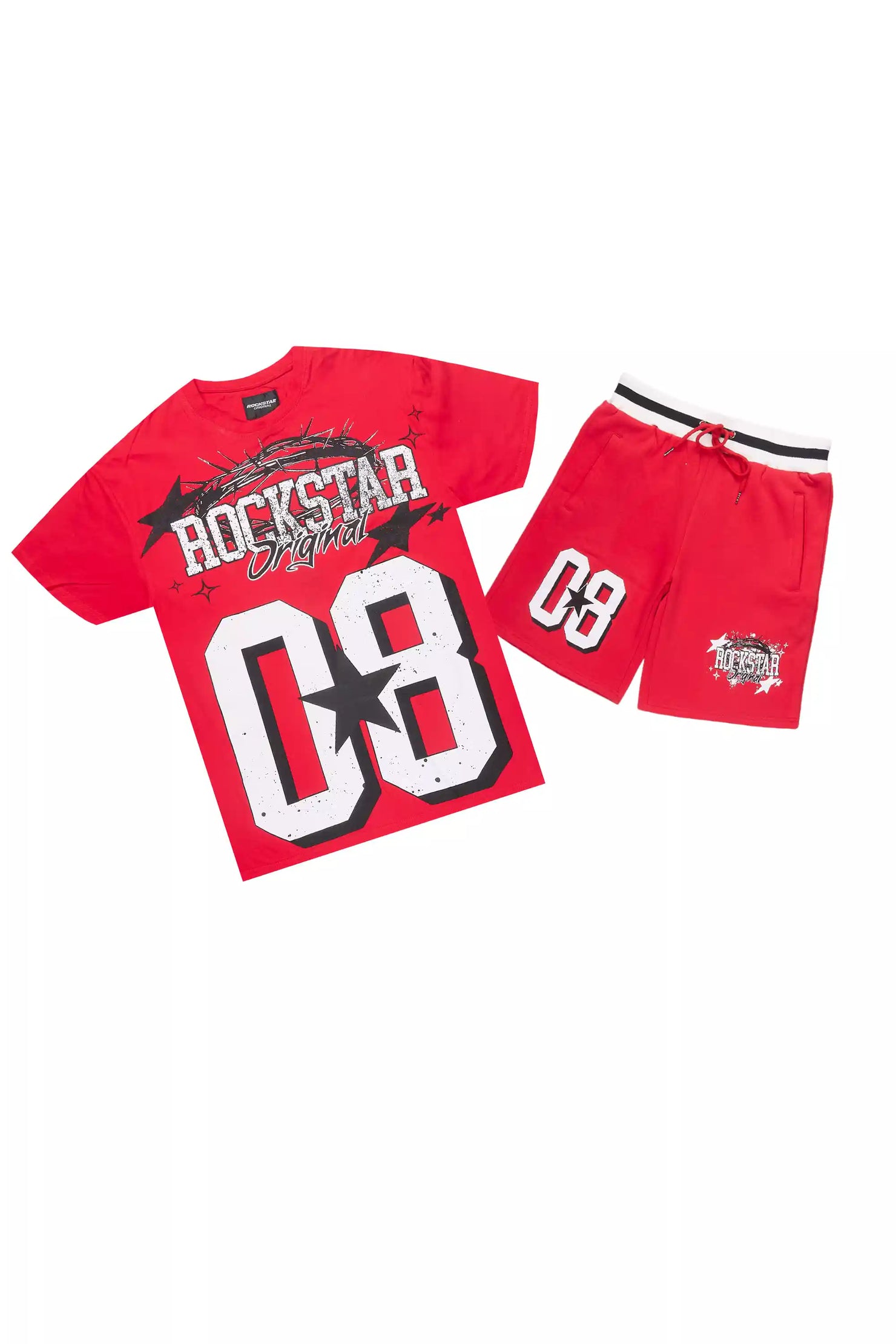Allstar Red/White T-Shirt Short Set
