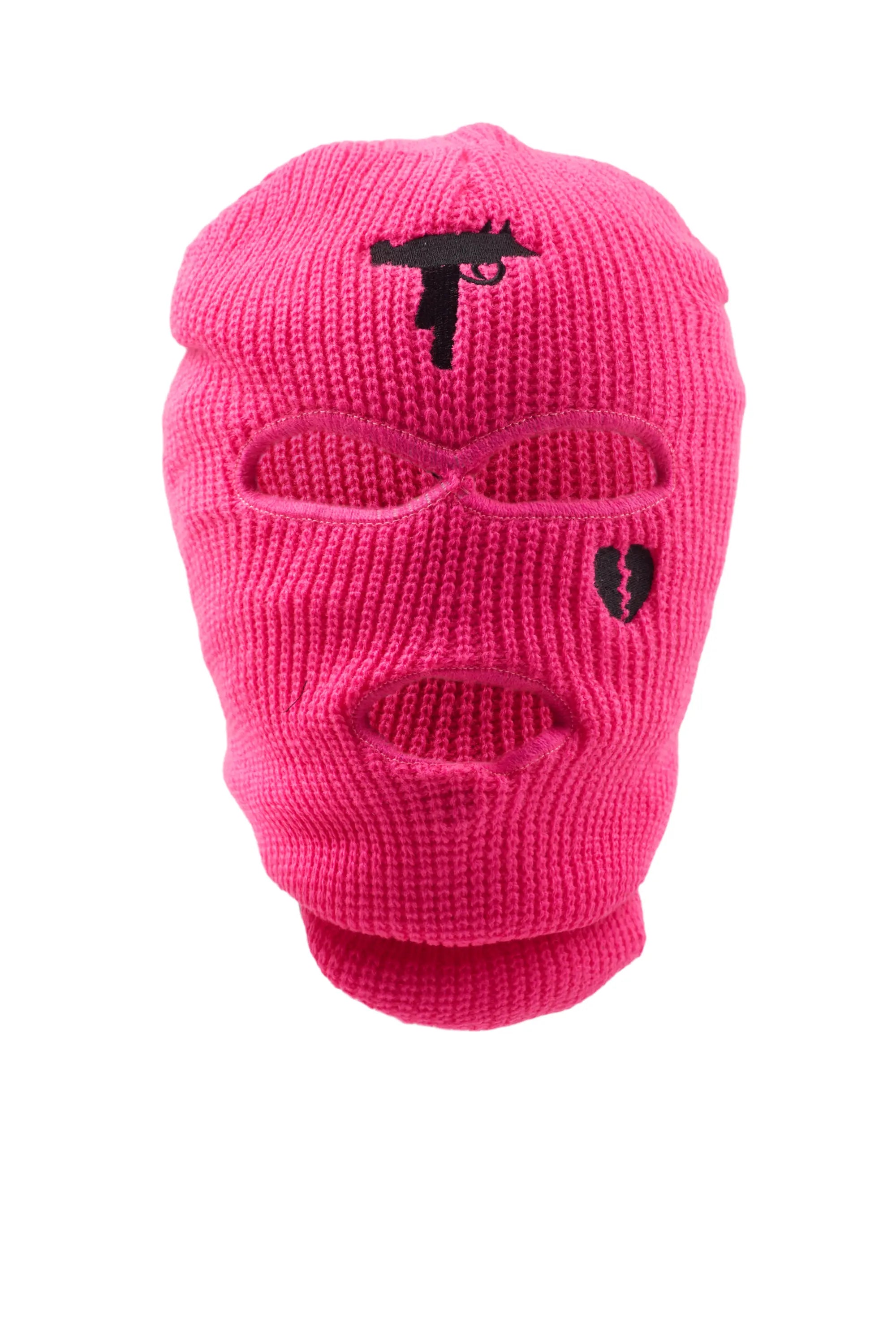 Micah Pink Embroidery Ski Mask