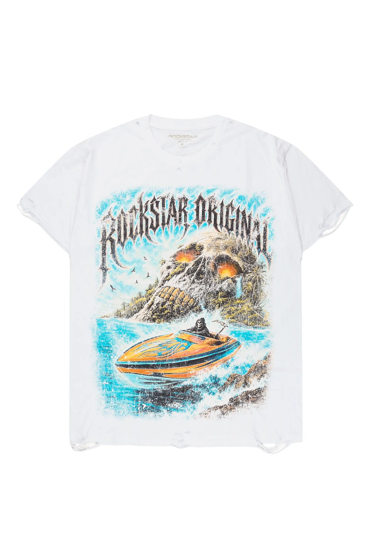 Bastien White Oversized Graphic T-Shirt