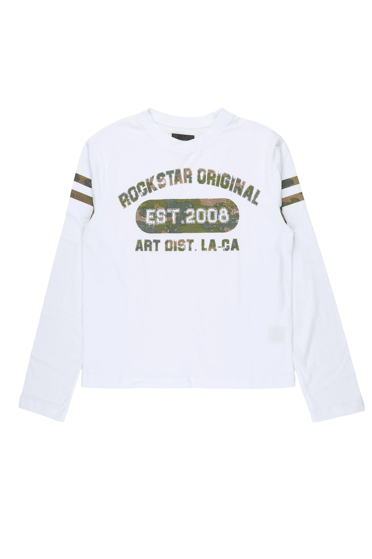 Boys Alexander White/Camo Toddler Long Sleeve T-Shirt