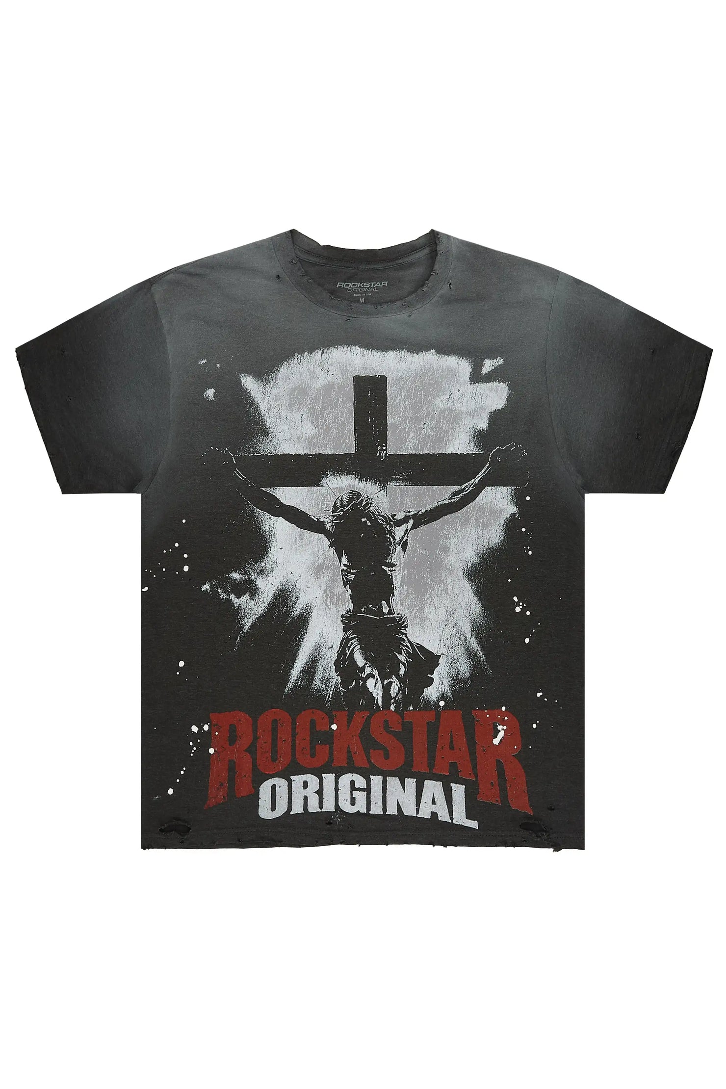 Wafers Charcoal Oversized Graphic T-Shirt