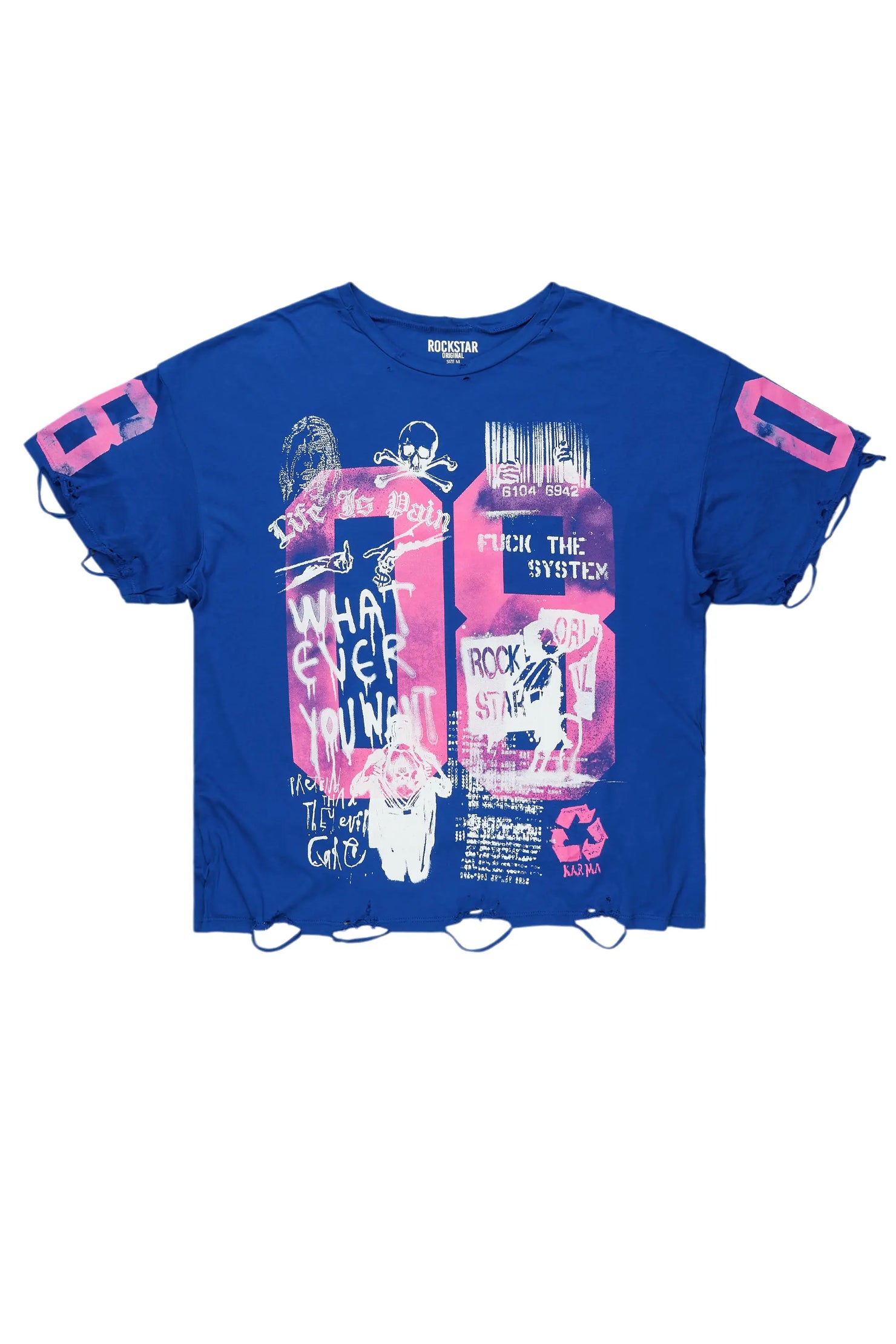 Sharrie Royal Blue Oversized T-Shirt