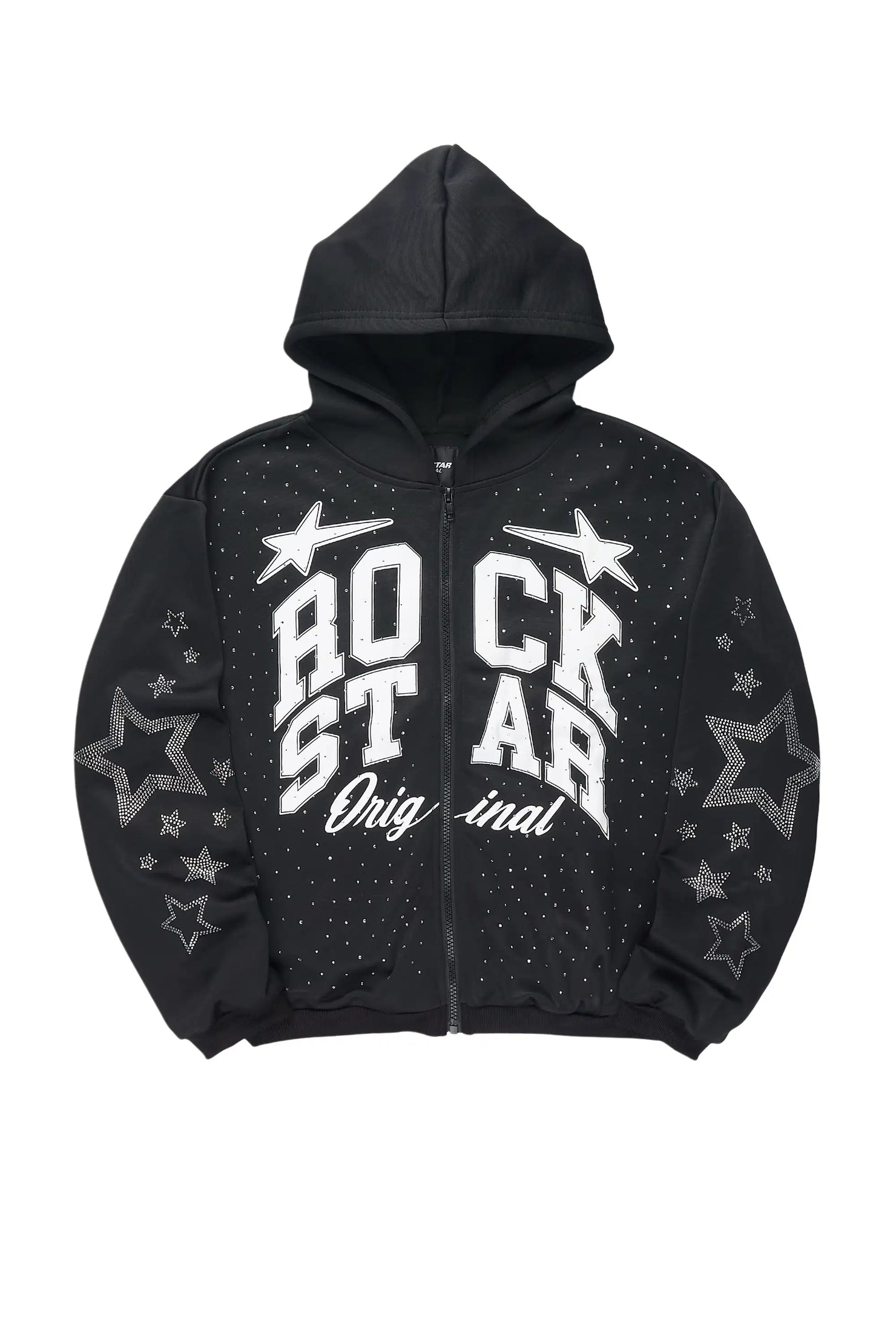 Girls Flaveya Black Zip Up Hoodie