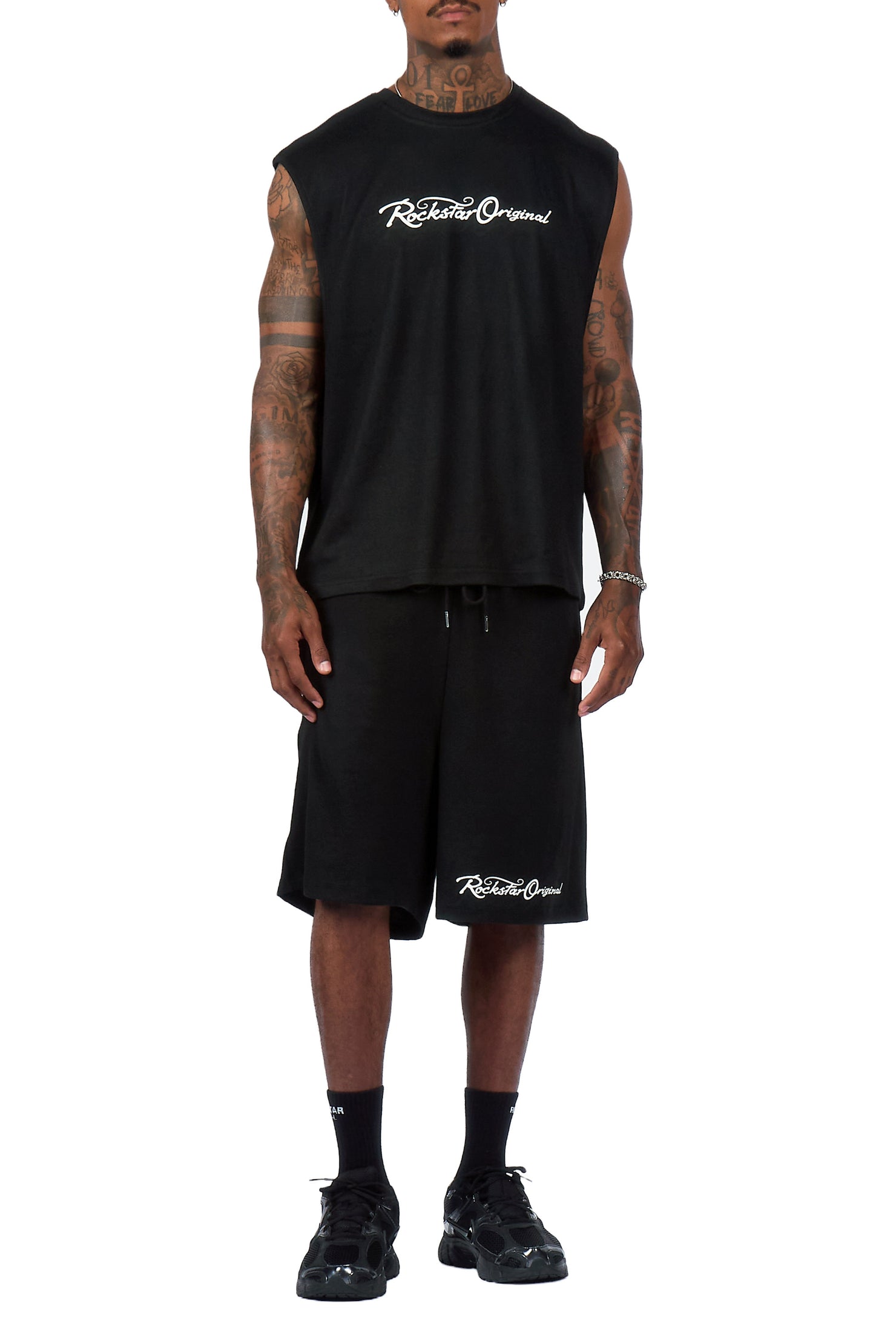 Levinson Black Muscle Tee/Short Set