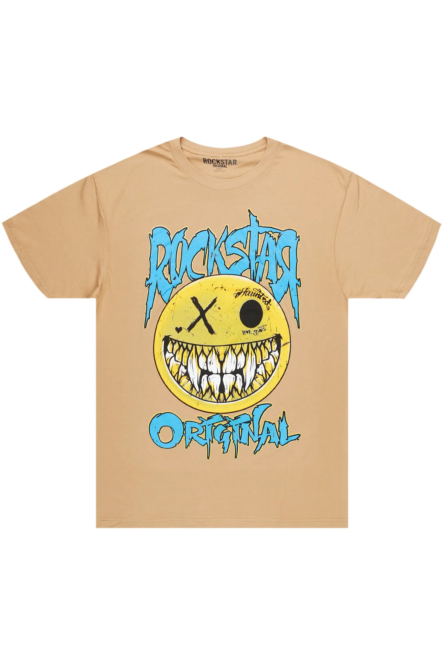 Fraust Beige Graphic T-Shirt