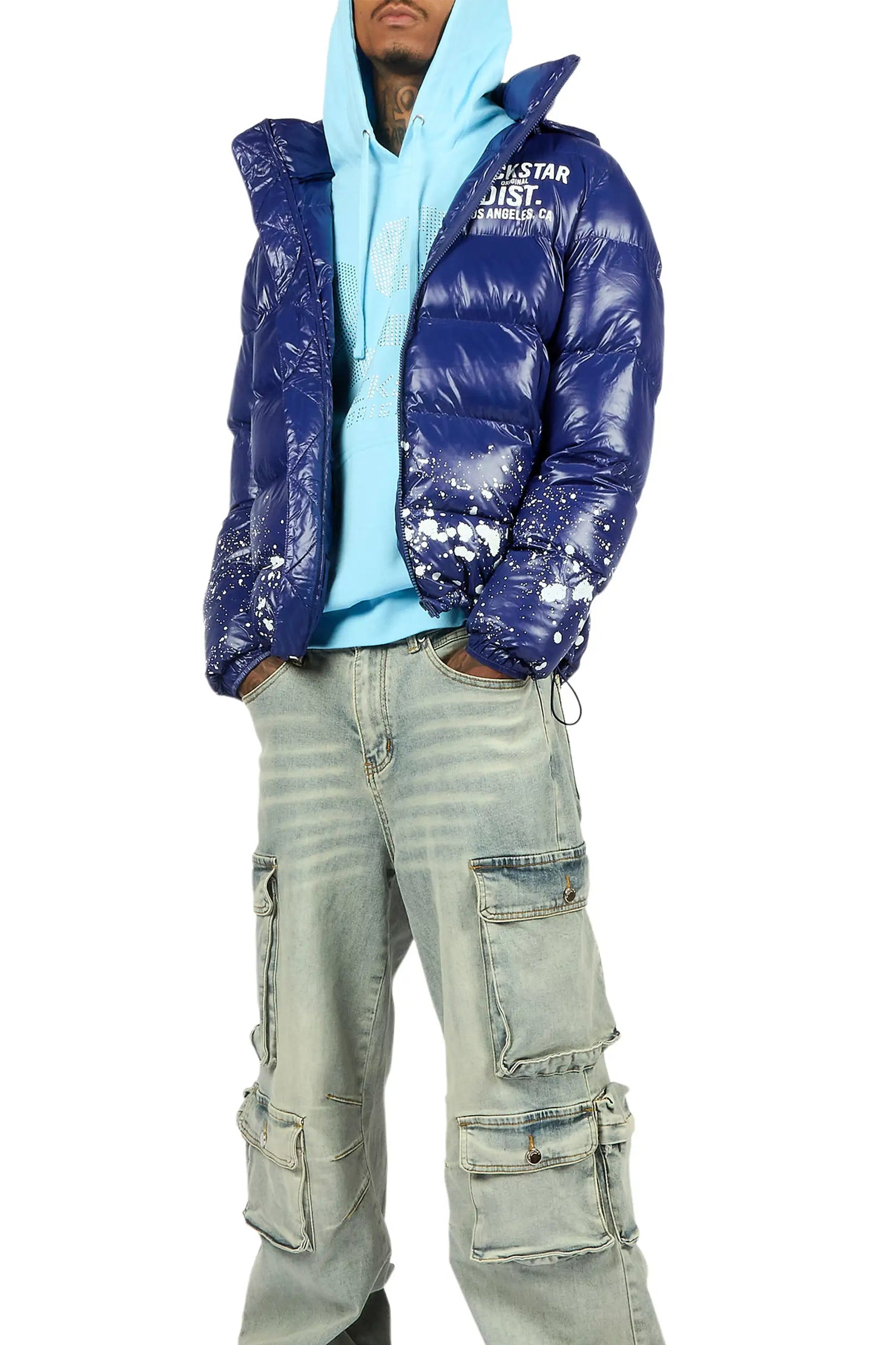 Raffer Navy Heavy Puffer Jacket