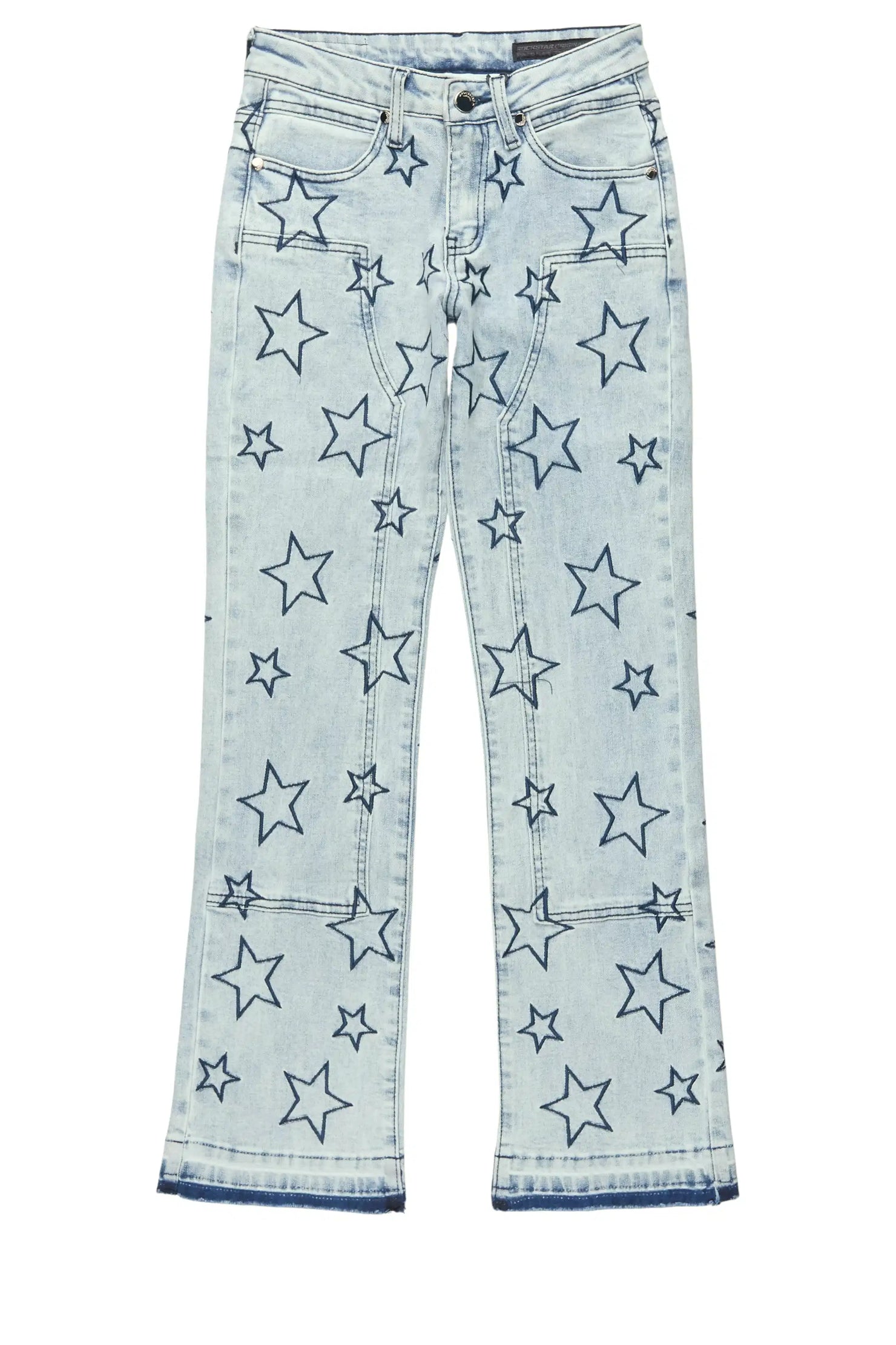 Boys Starship Light BLue Stacked Flare Jean