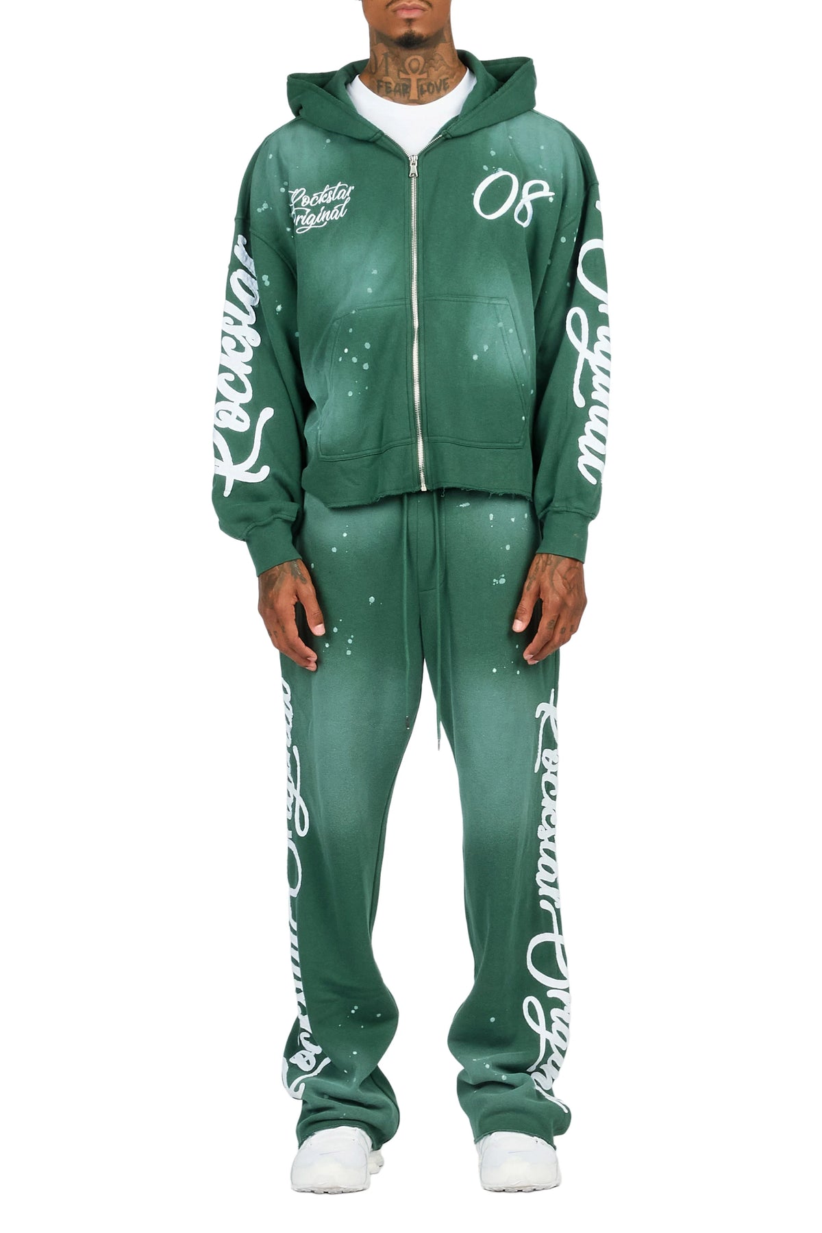 Hanif Green Hoodie/Straight Pant Track Set