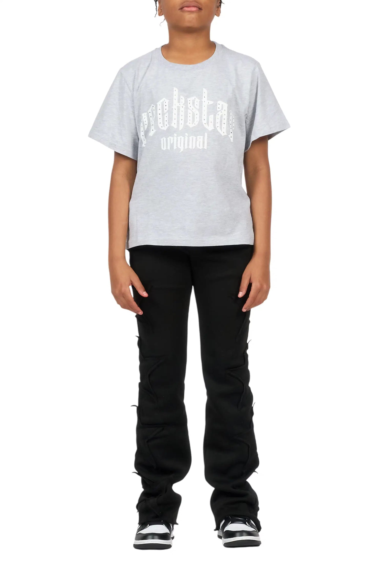 Boys Sinayah Black Baggy Track Pant