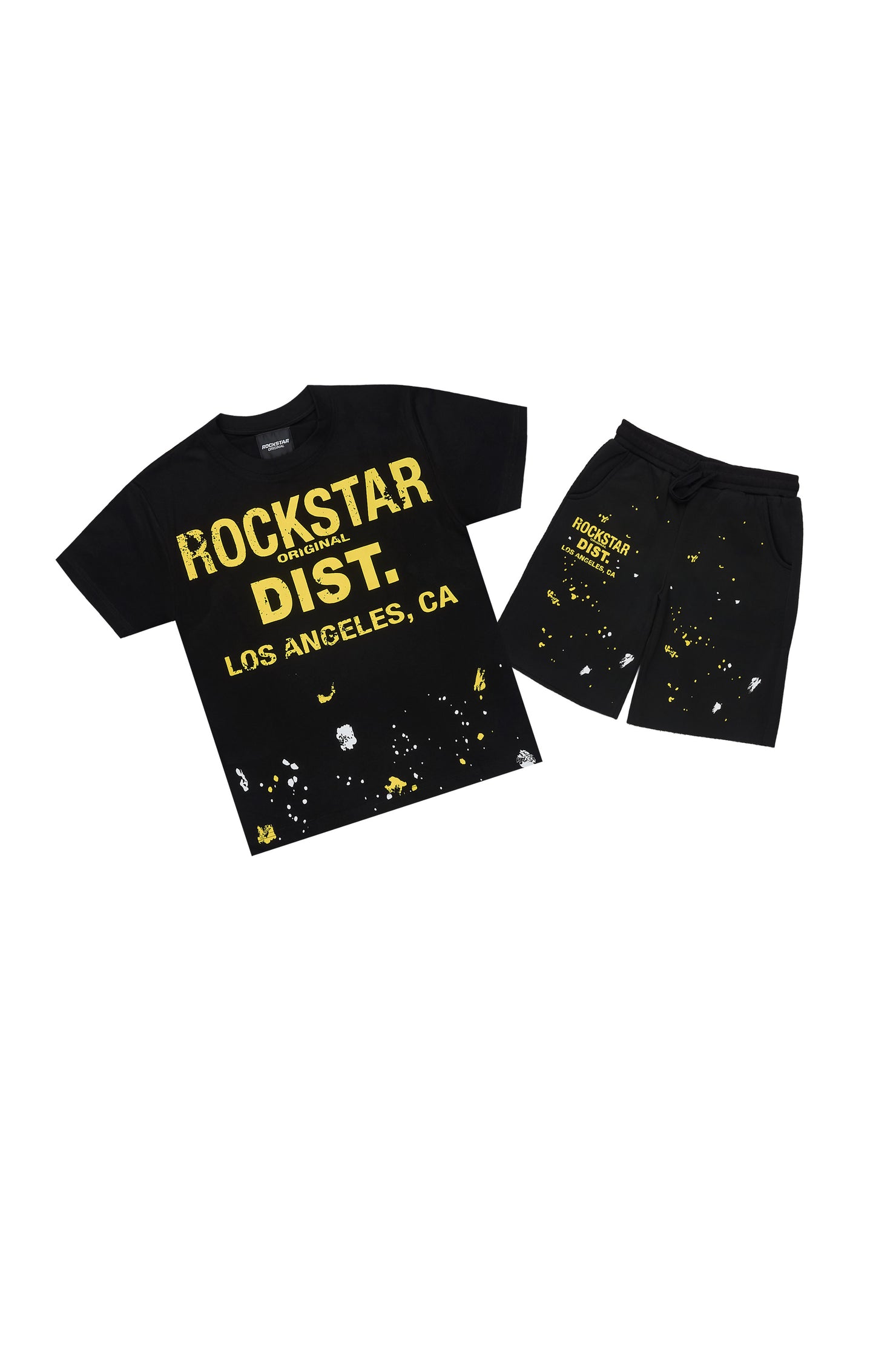 Boys Scottie Black/Yellow Short Set