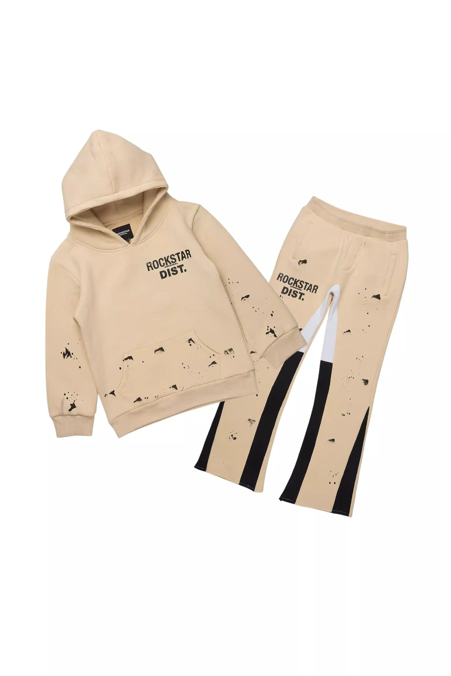 Boys Raffer Tan/Black Stacked Flare Track Set