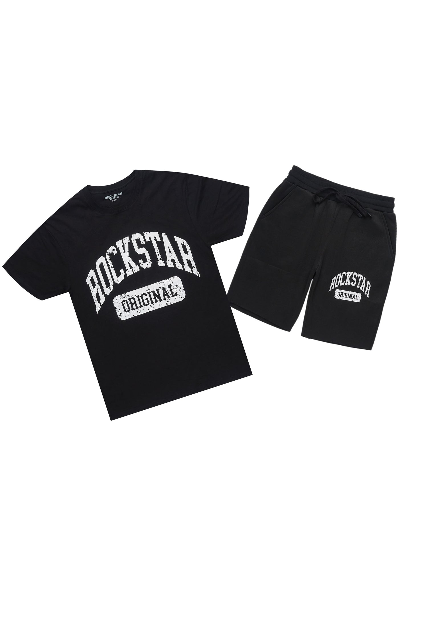 Javonuna Black T-Shirt Short Set