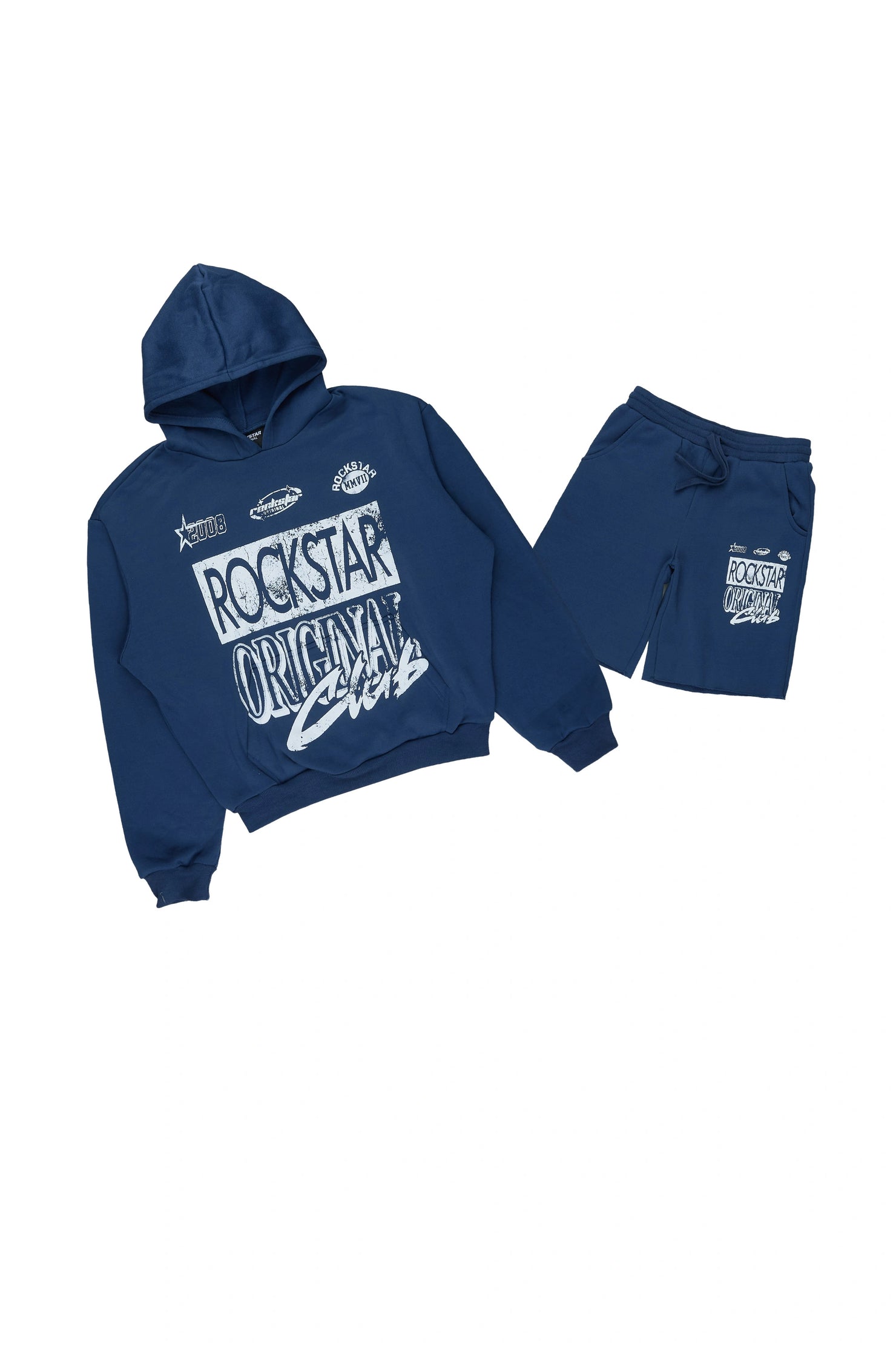 Boys Rylok Navy Hoodie Short Set