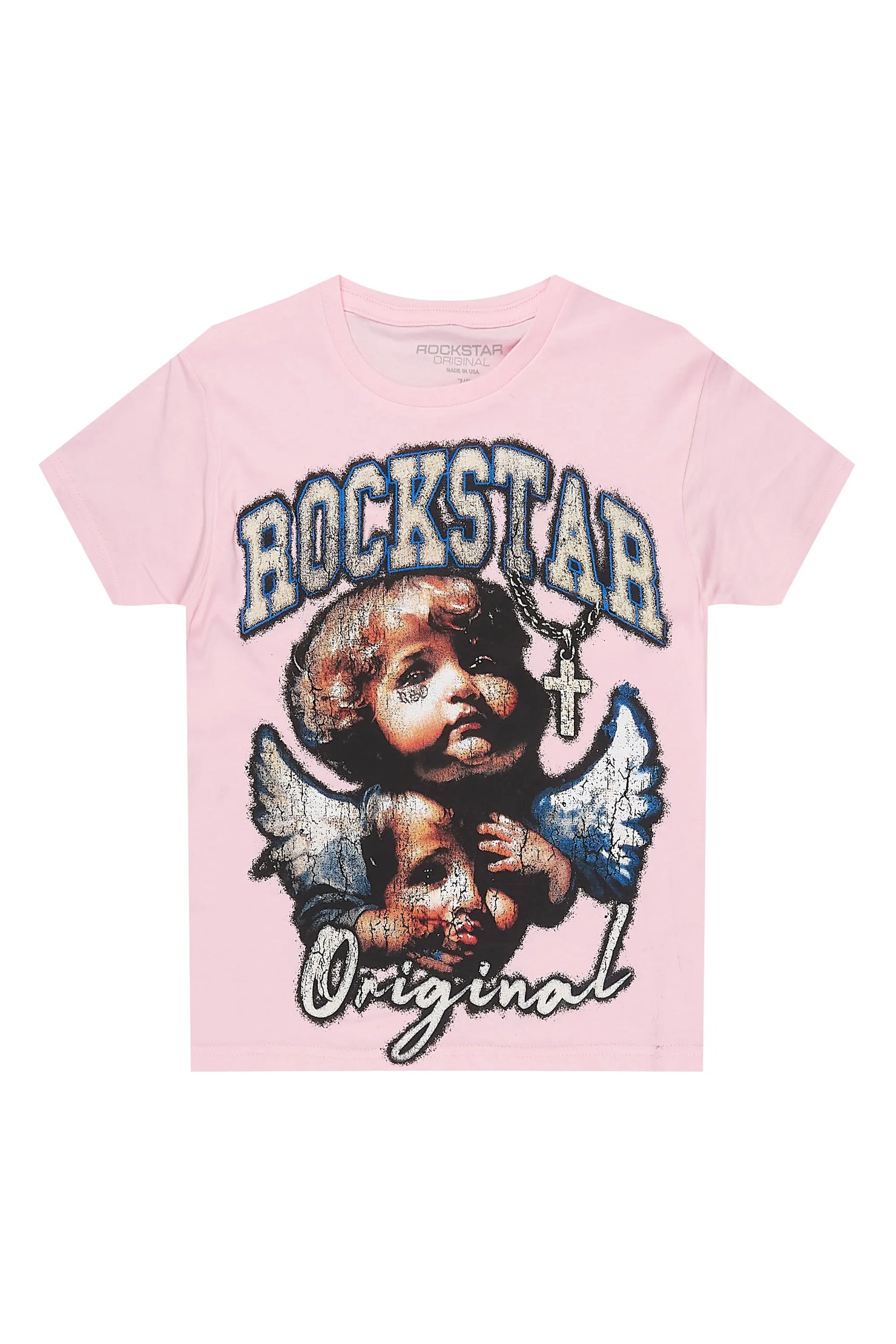 Girls Jovala Light Pink Graphic T-Shirt