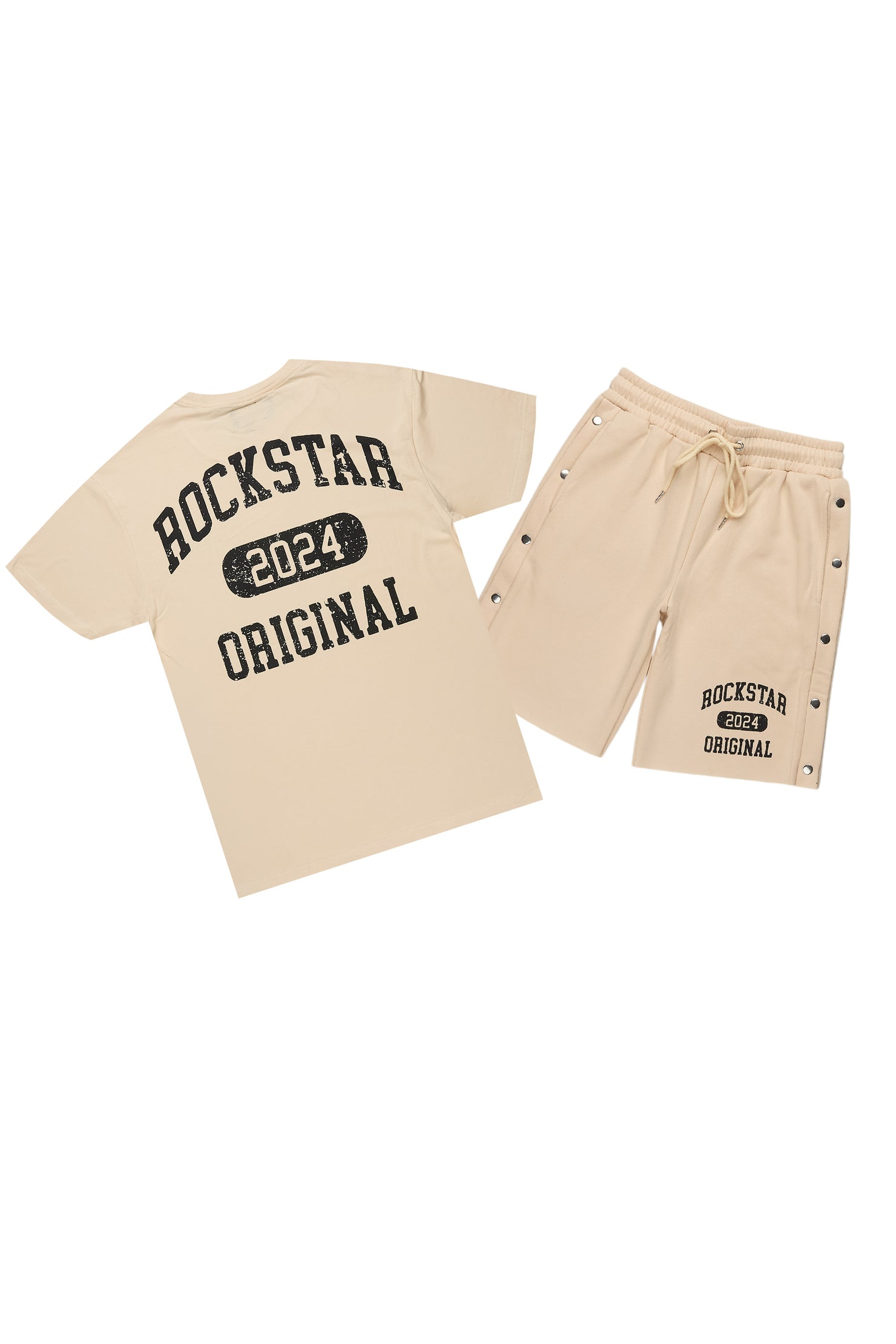 Lex Beige T-Shirt/Short Set
